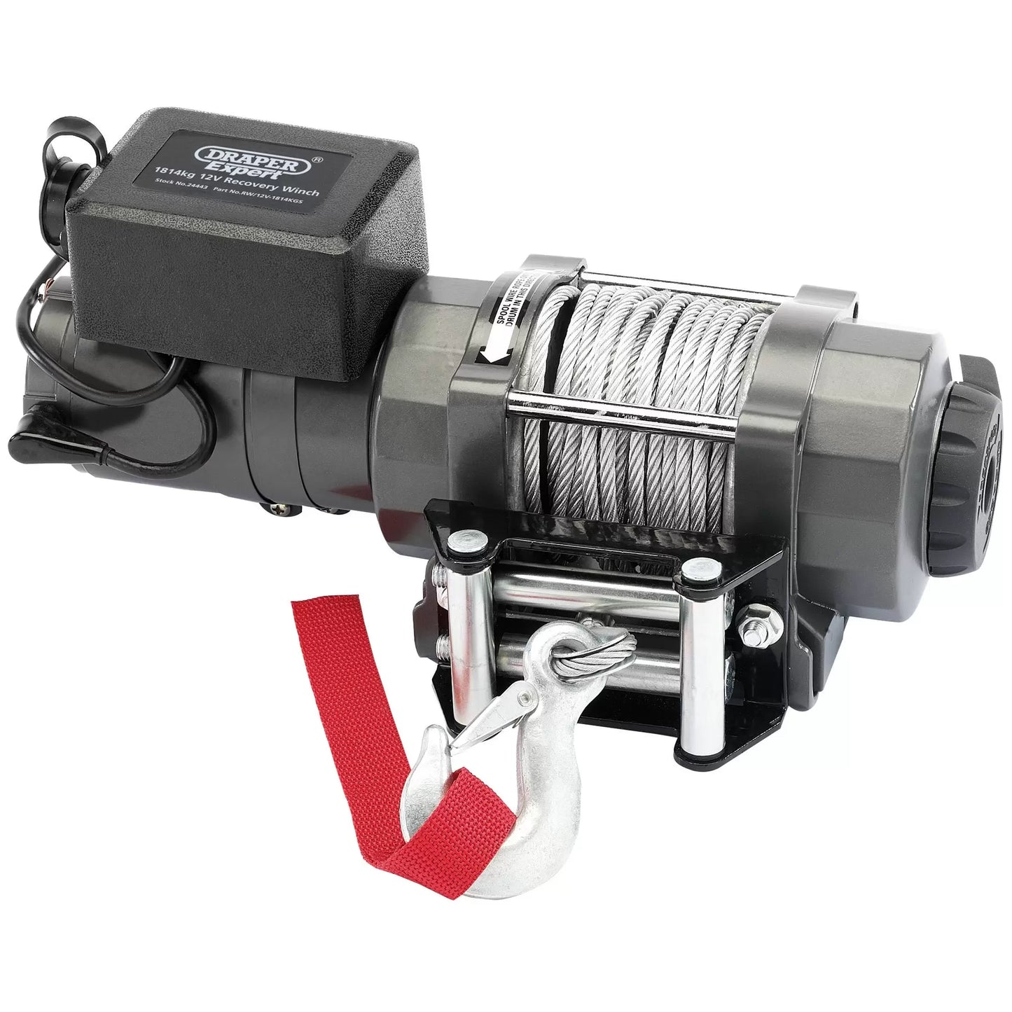 Draper Tools - 24443 - Draper Expert 12V Recovery Winch, 1814kg