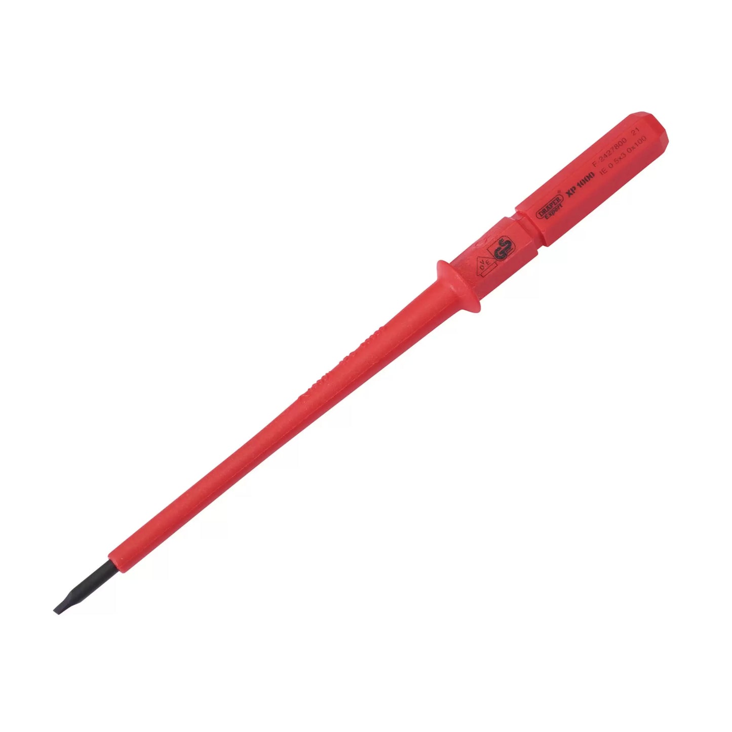 Draper Tools - 24737 - XP1000® VDE Plain Slot Interchangeable Screwdriver Blade, 3 x 100mm