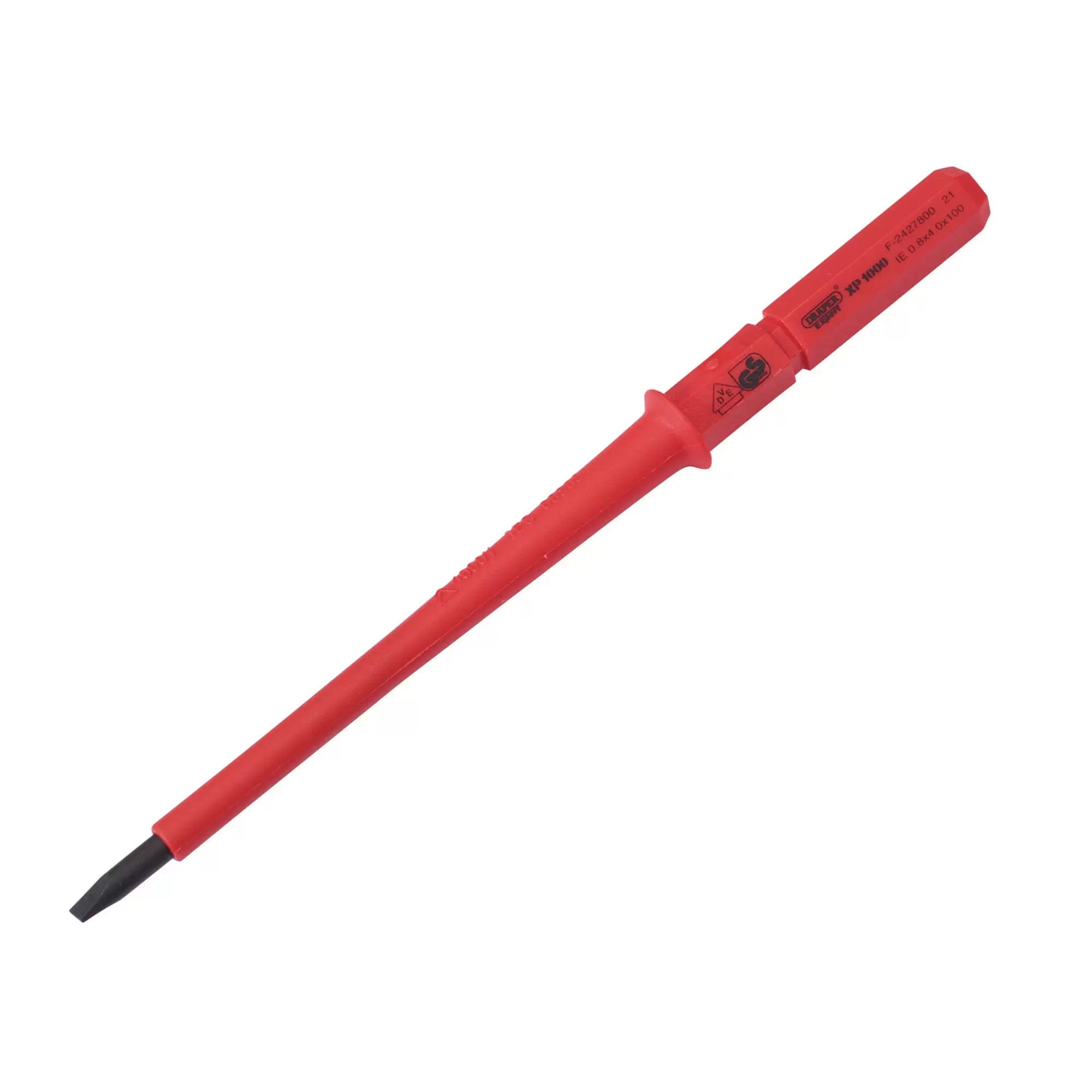 Draper Tools - 24738 - XP1000® VDE Plain Slot Interchangeable Screwdriver Blade, 4 x 100mm