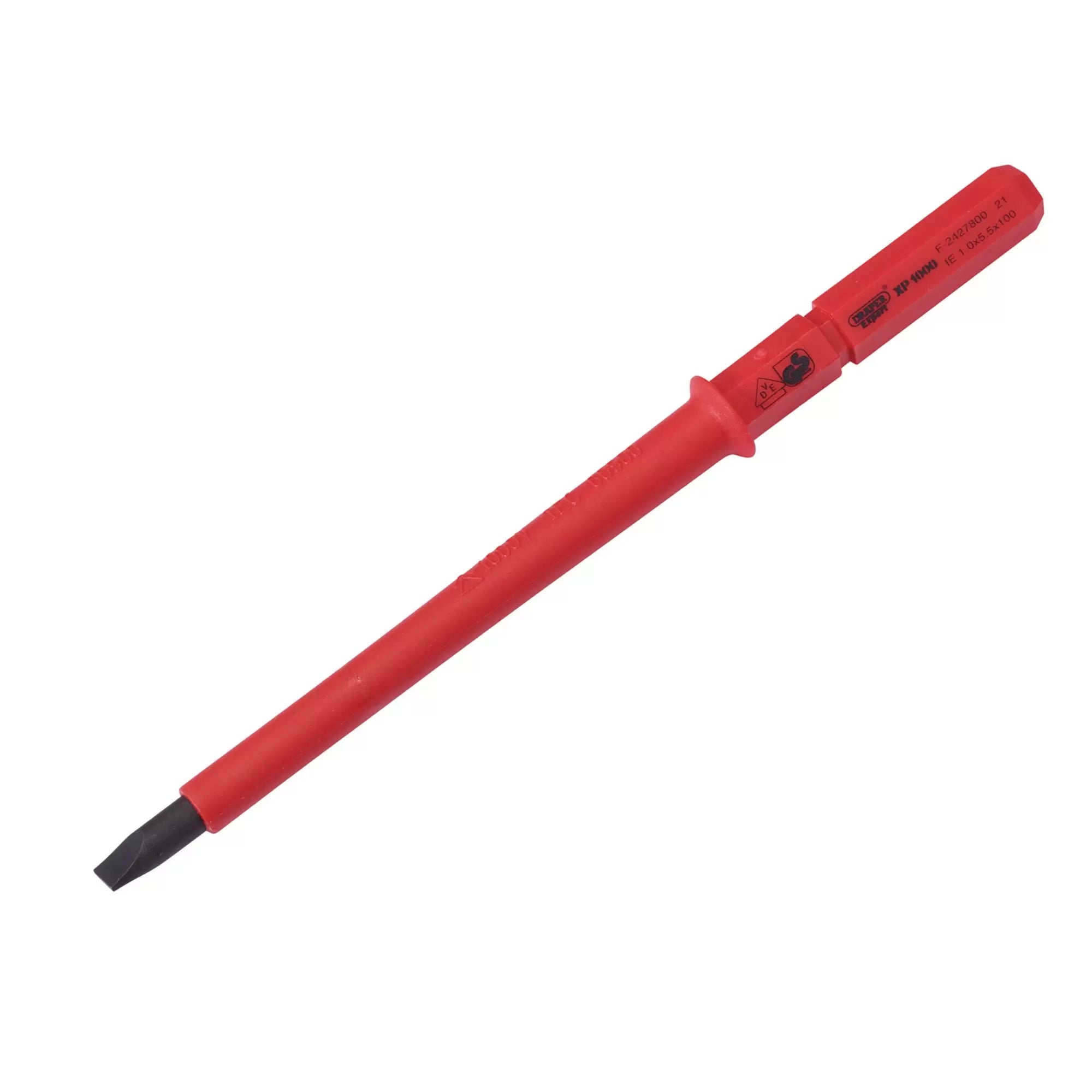 Draper Tools - 24739 - XP1000® VDE Plain Slot Interchangeable Screwdriver Blade, 5.5 x 100mm