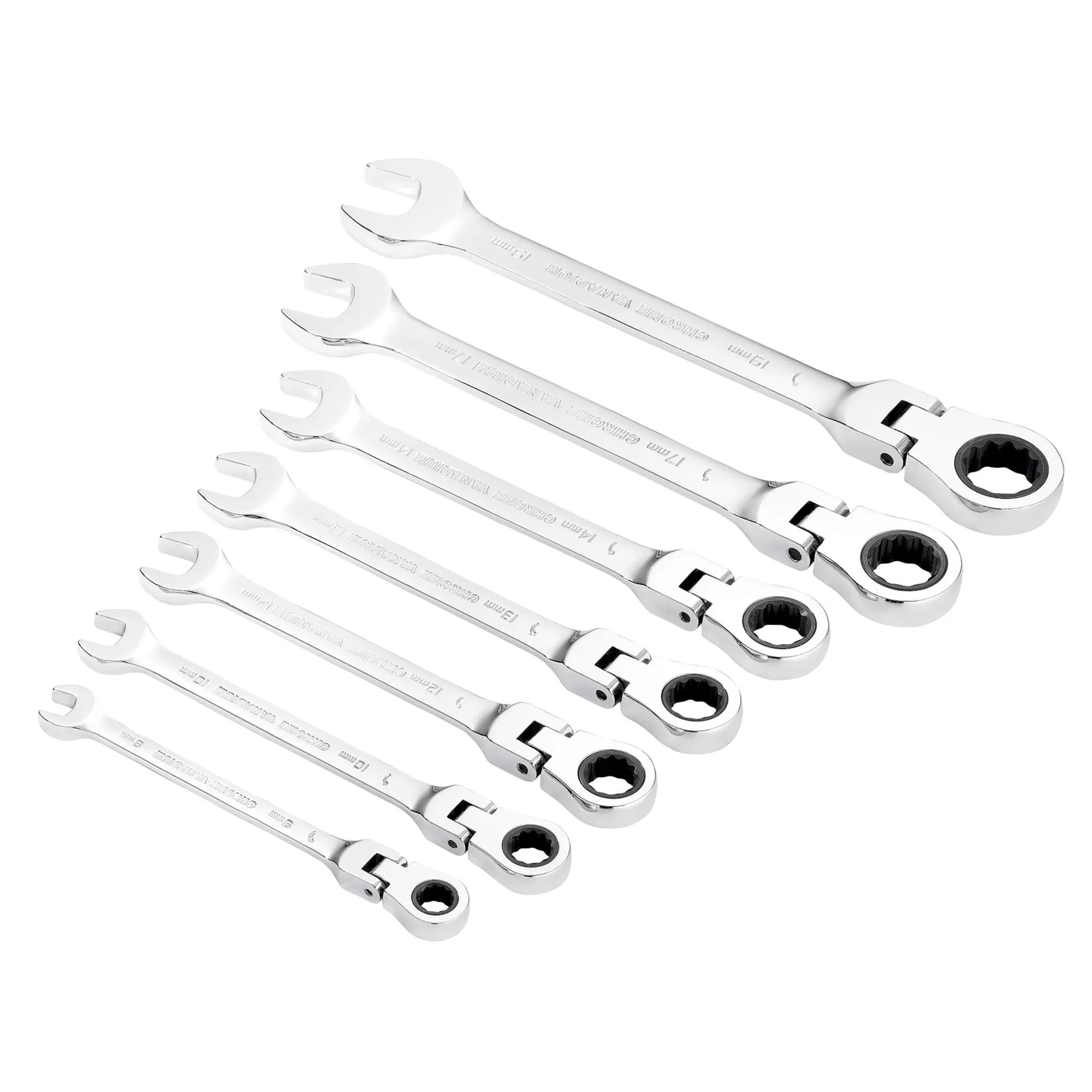 Draper Tools - 25396 - Draper HI-TORQ® Metric Flexible Head Ratcheting Combination Spanner Set (7 Piece)