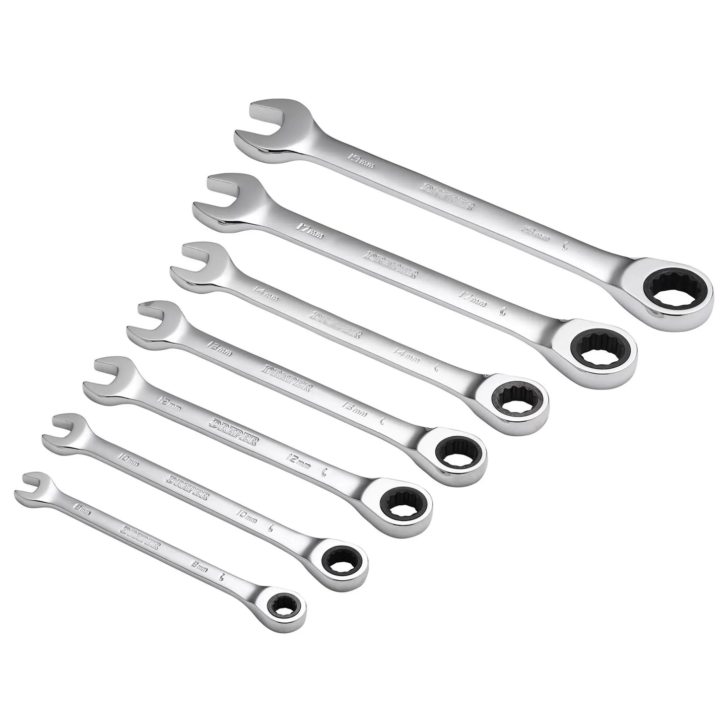 Draper Tools - 25397 - Draper HI-TORQ® Metric Ratcheting Combination Spanner Set (7 Piece)