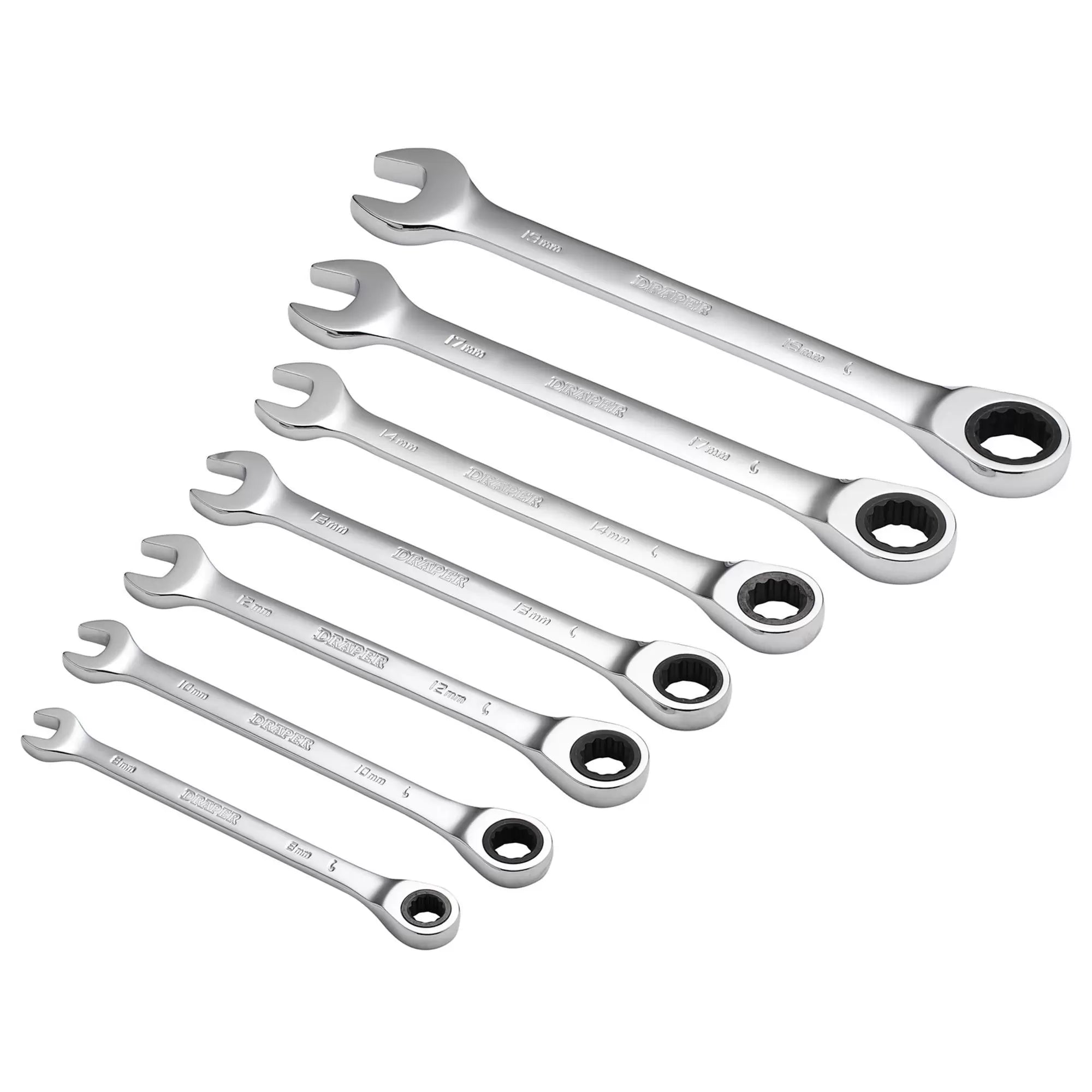 Draper Tools - 25397 - Draper HI-TORQ® Metric Ratcheting Combination Spanner Set (7 Piece)