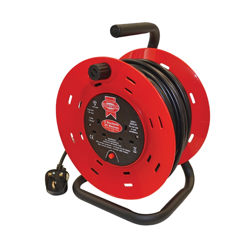 Faithfull 25m Extension Reel FPPCR25M