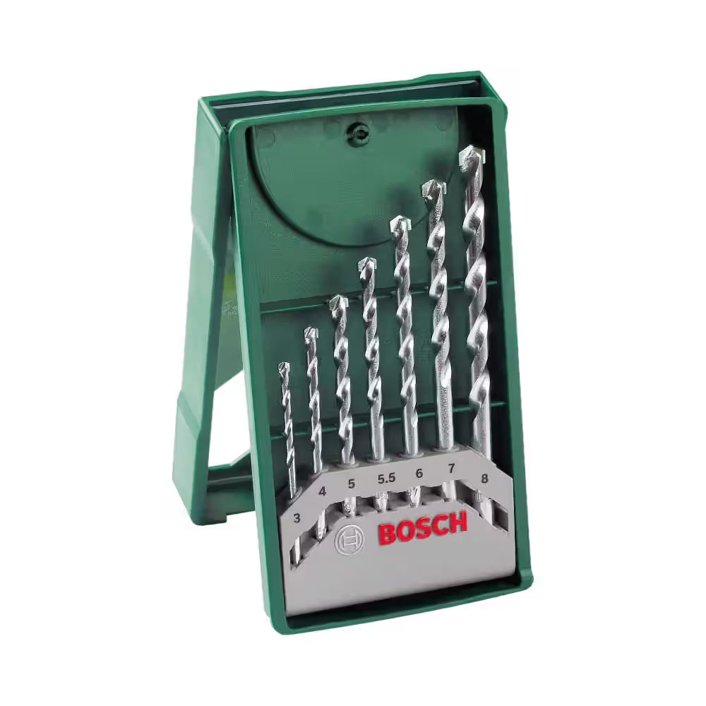 Bosch Mini X-Line Masonry Drill Bit Set (7-Piece Set) - 2607019581
