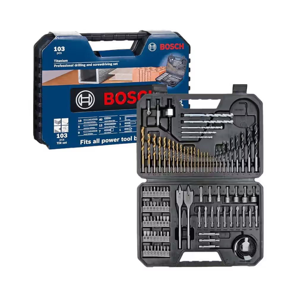 Bosch Titanium Drill & Screwdriver Bit Set (103-Piece) | 2608594070