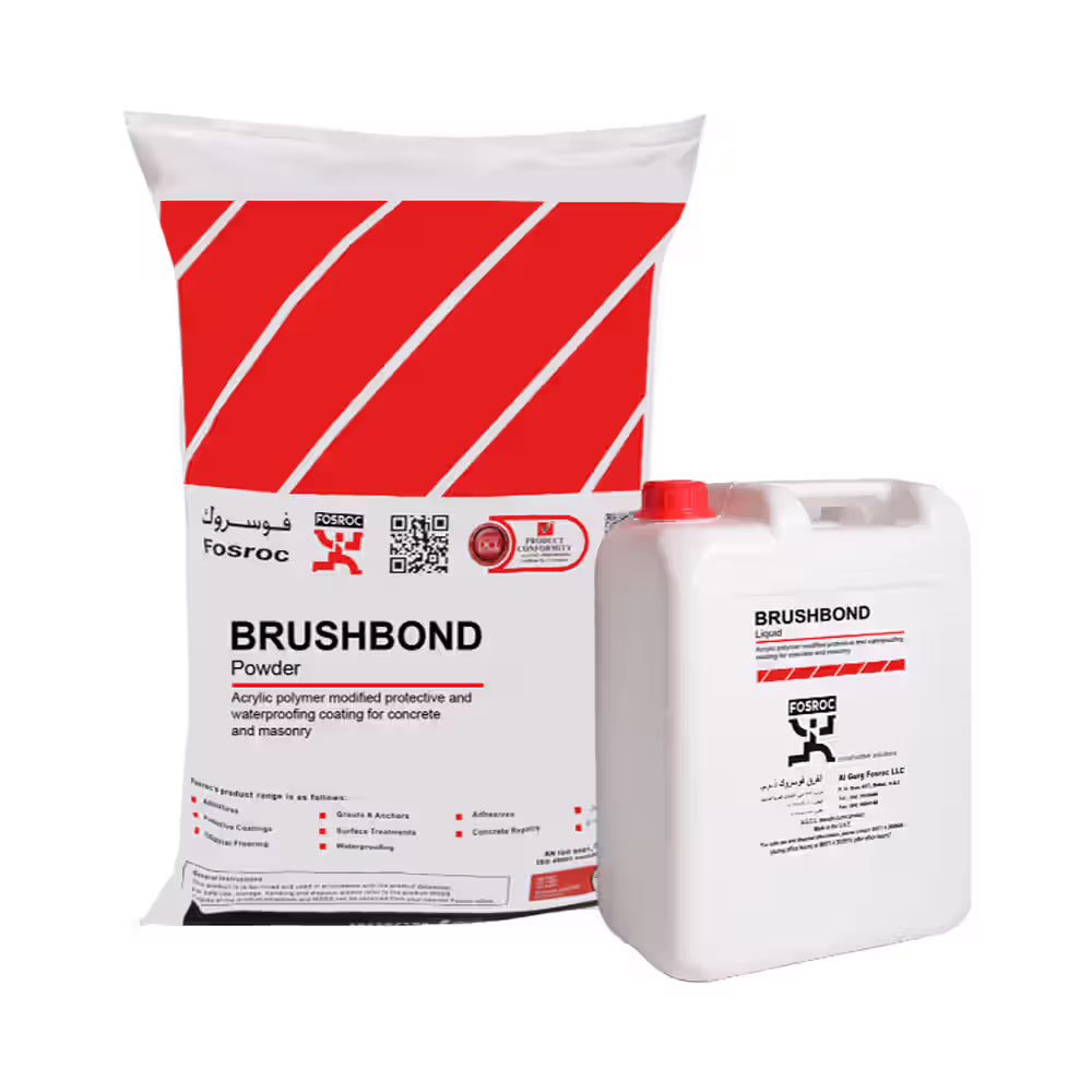 Fosroc Brushbond Waterproofing Kit - 7kg Liquid + 20kg Powder (27kg) - White