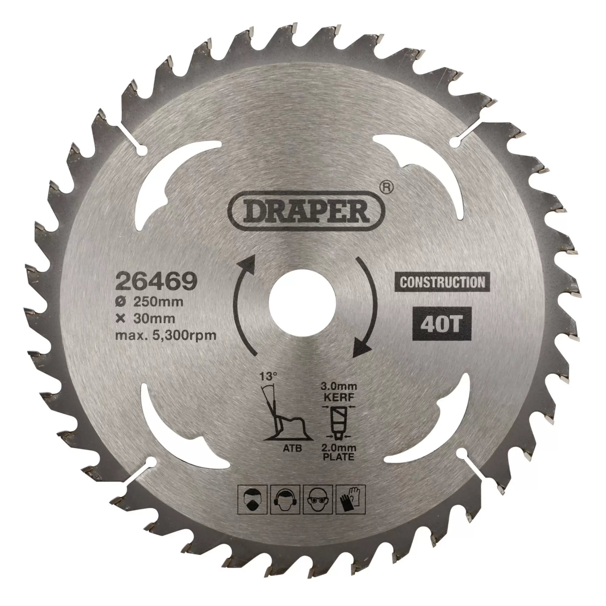 Draper TCT Circular Saw Blade 250mm