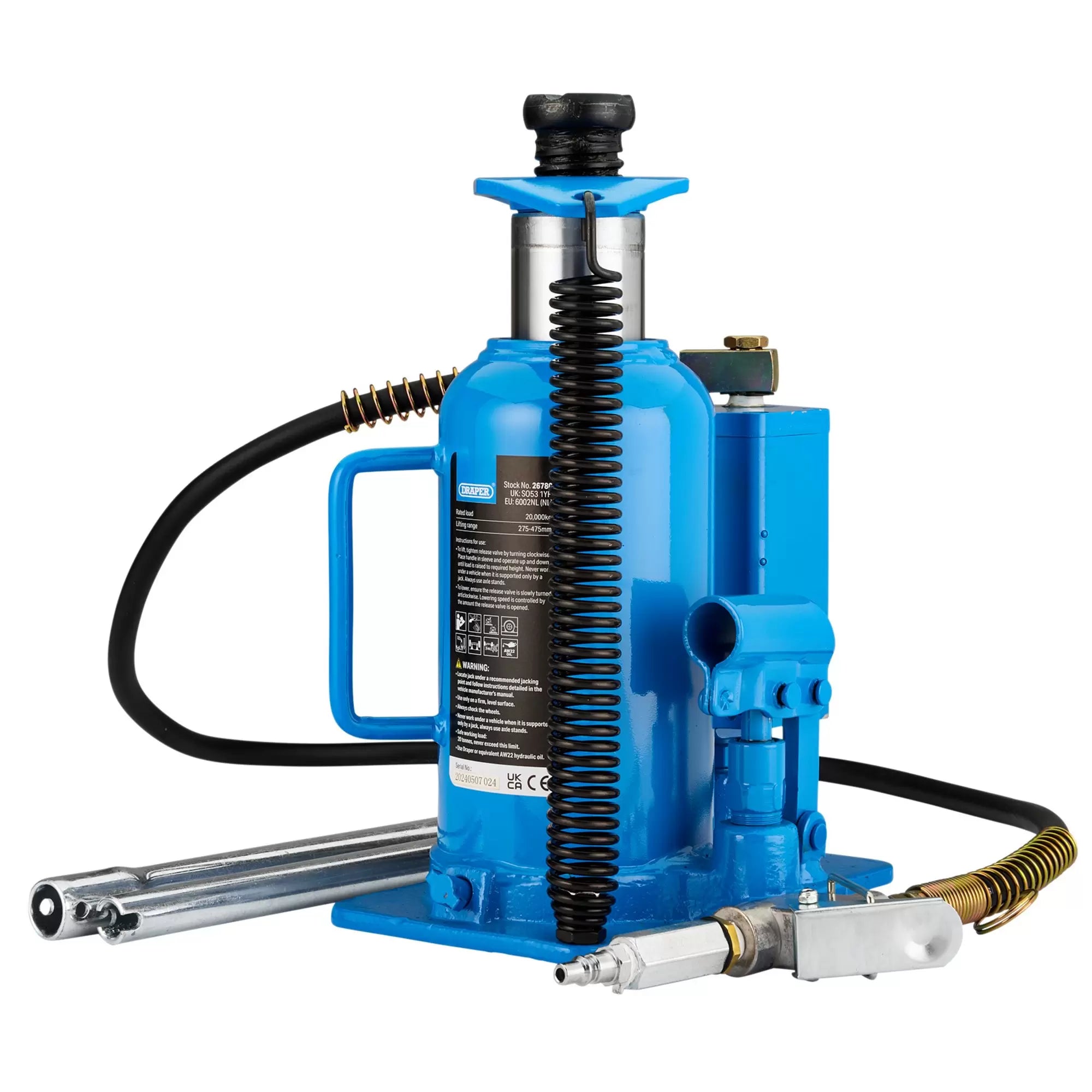 Draper Tools - 26780 - Air Bottle Jack, 20 Tonne