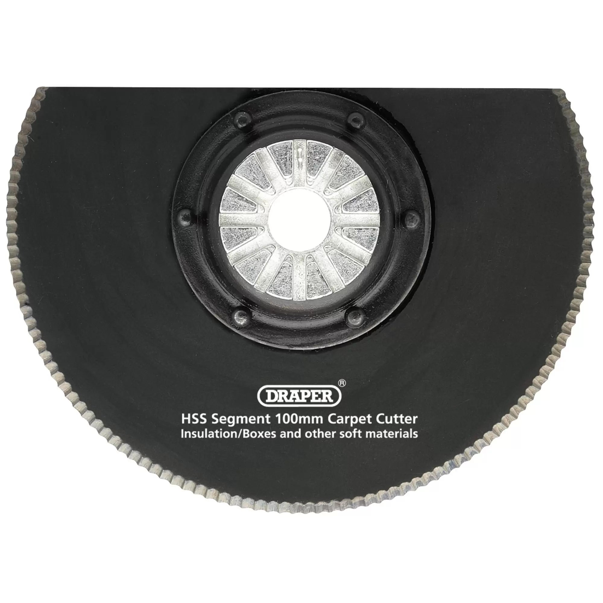 Draper Tools - 26809 - HSS Segment Carpet Cutter, 100mm Diameter