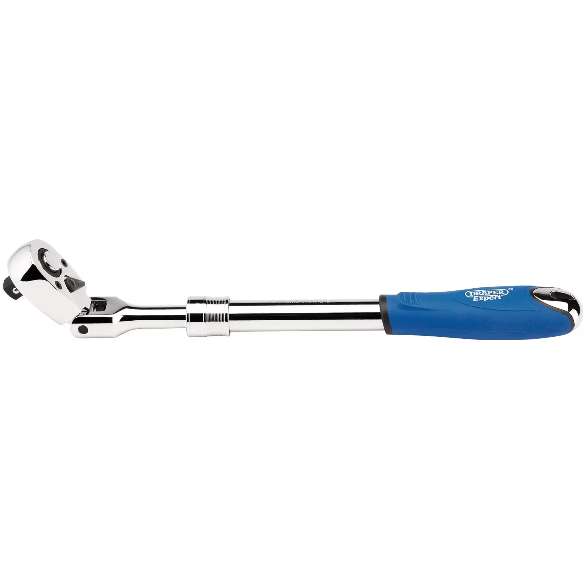 Draper Tools - 26817 - Draper Expert Flexible Head Extending Reversible Ratchet, 1/2" Sq. Dr., 72 Tooth