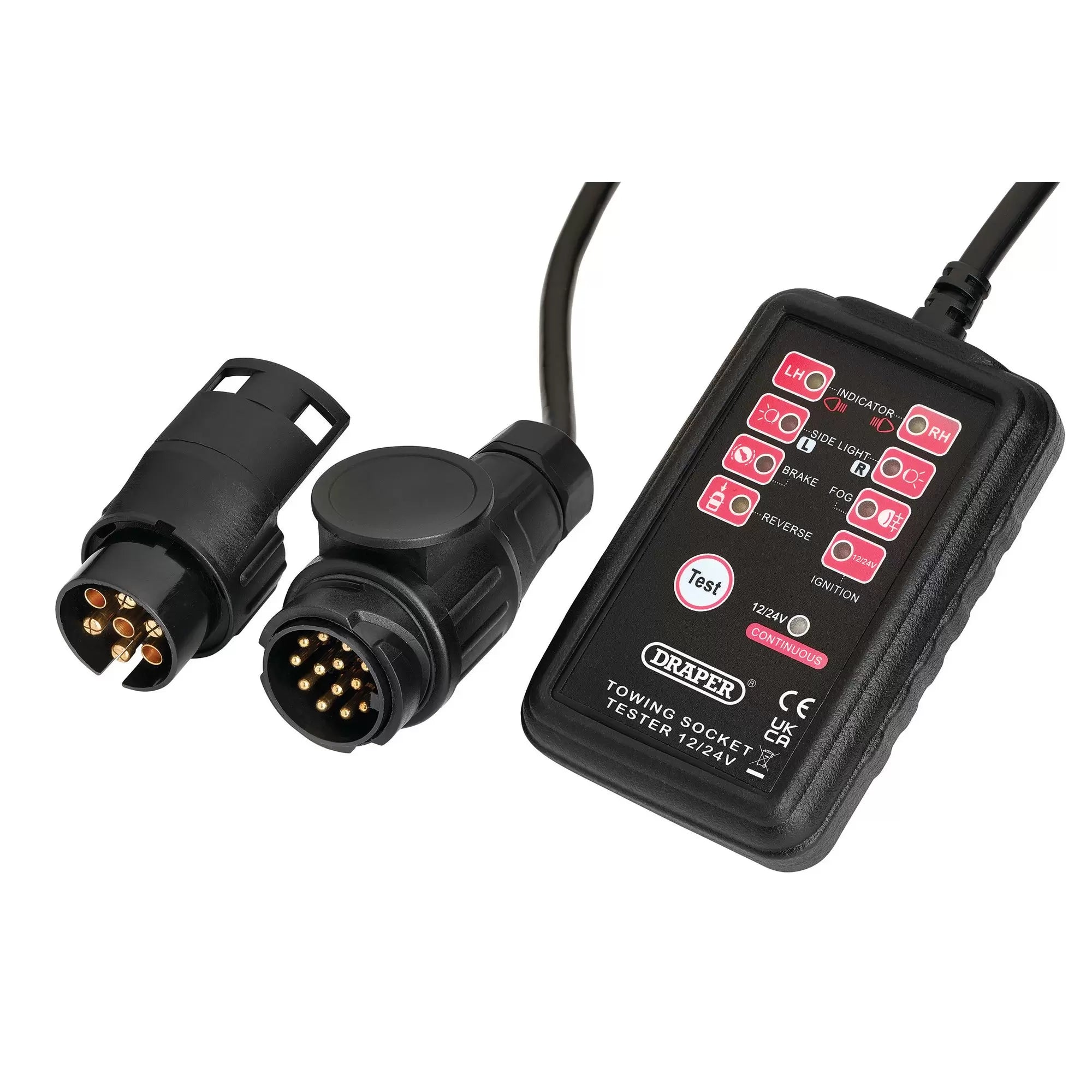 Draper Tools - 27197 - 13 and 7-Pin Towbar Socket Tester
