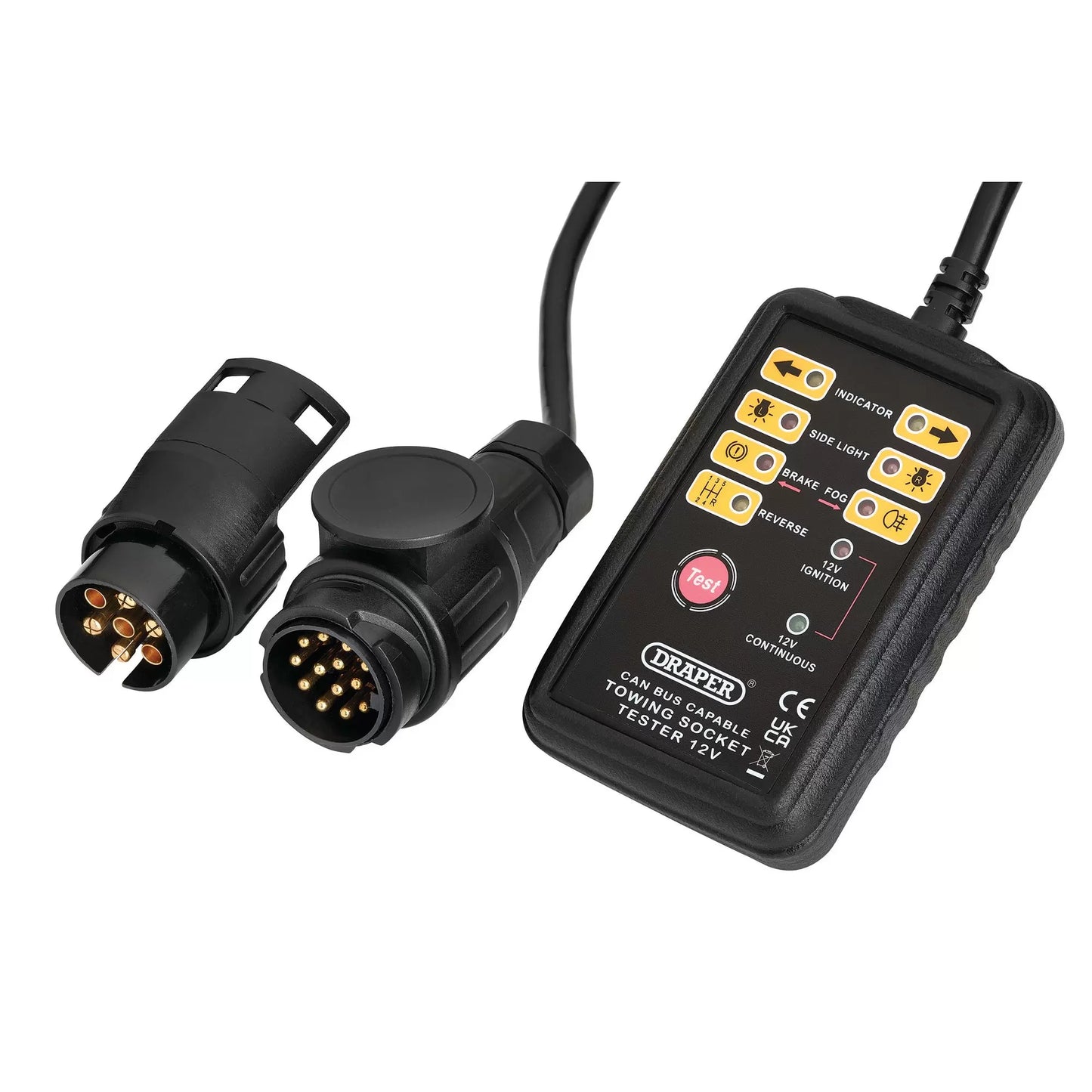 Draper Tools - 27198 - CAN Bus 13 and 7-Pin Towbar Socket Tester
