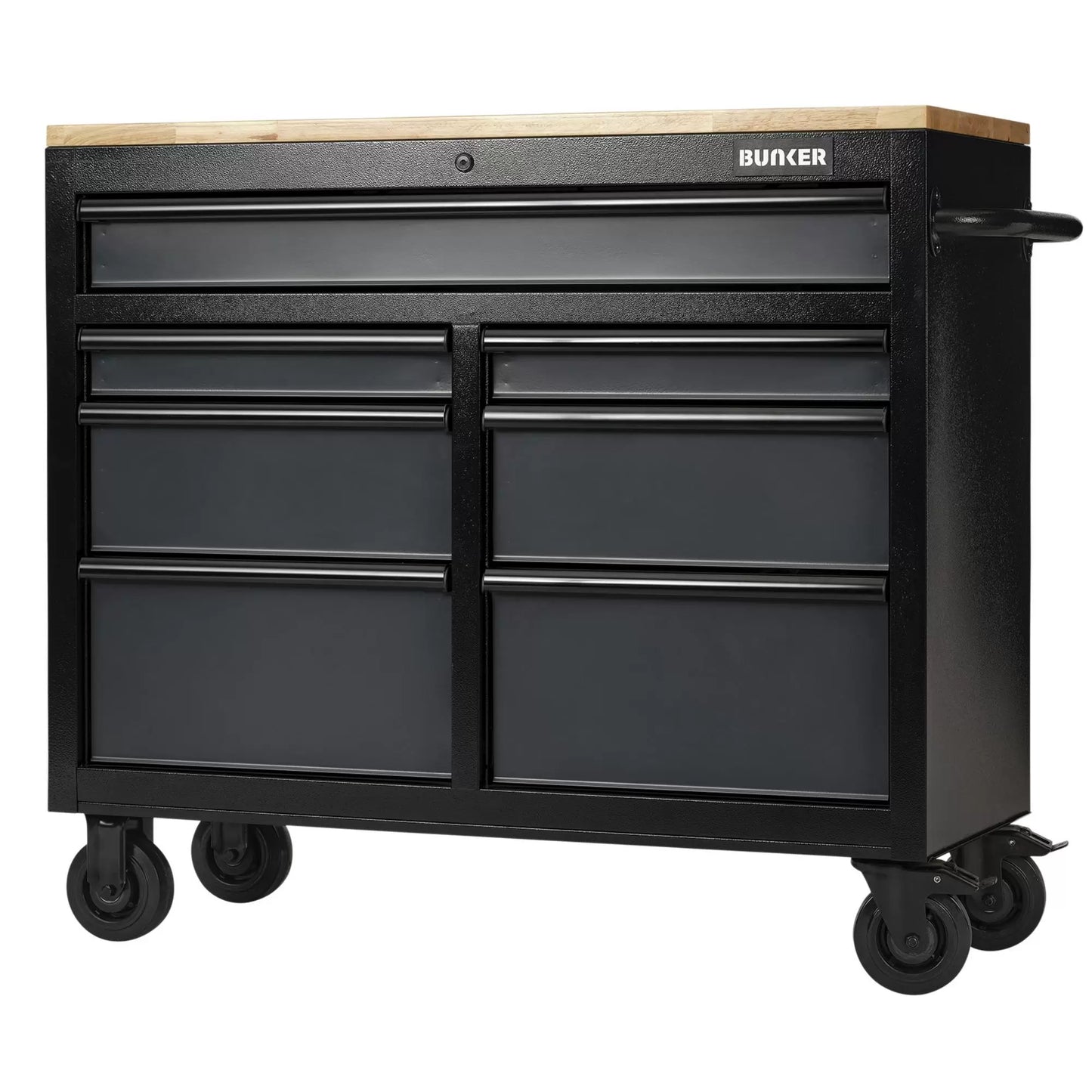 Draper Tools - 27207 - BUNKER 7 Drawer Workbench Roller Tool Cabinet, 41", Grey