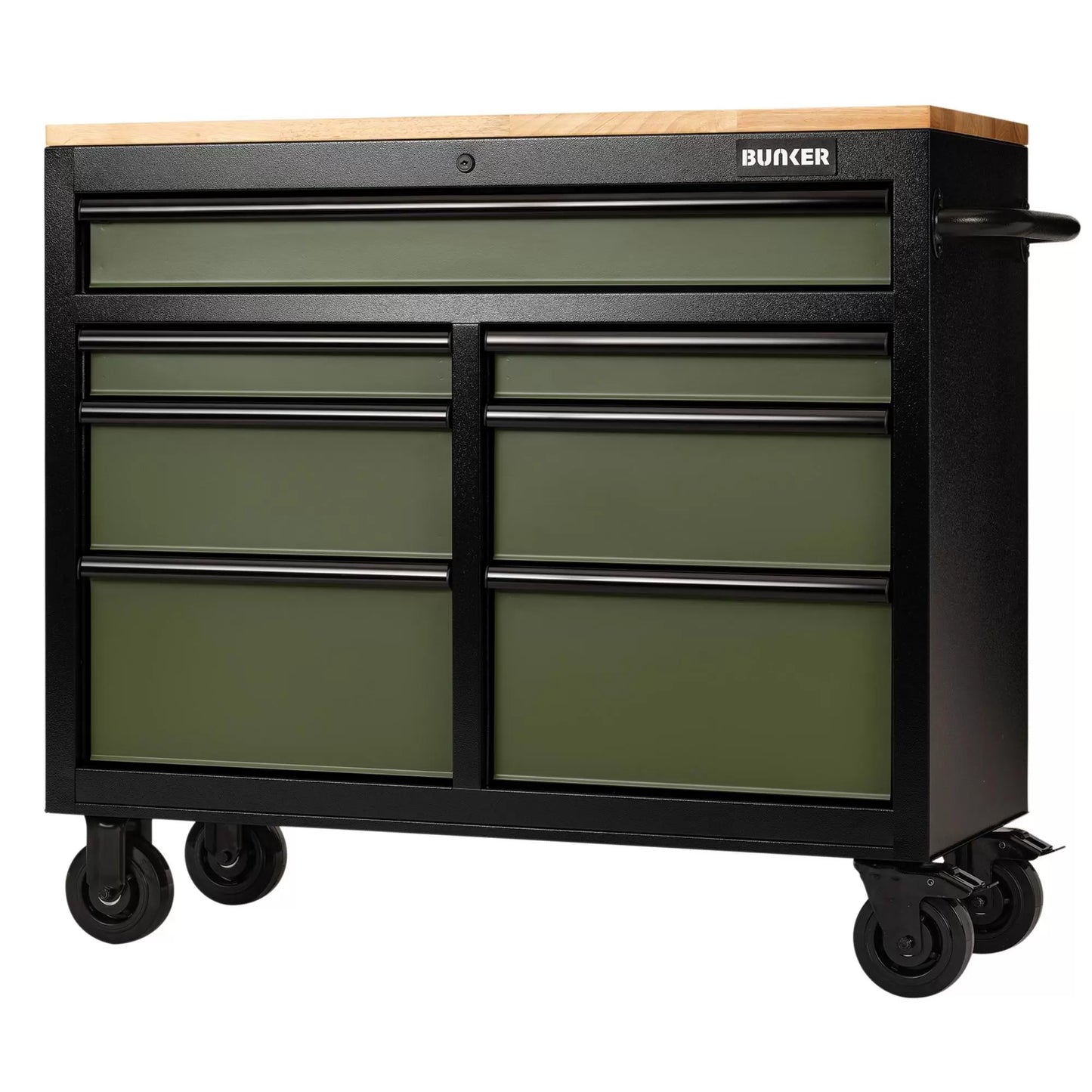 Draper Tools - 27209 - BUNKER 7 Drawer Workbench Roller Tool Cabinet, 41", Green