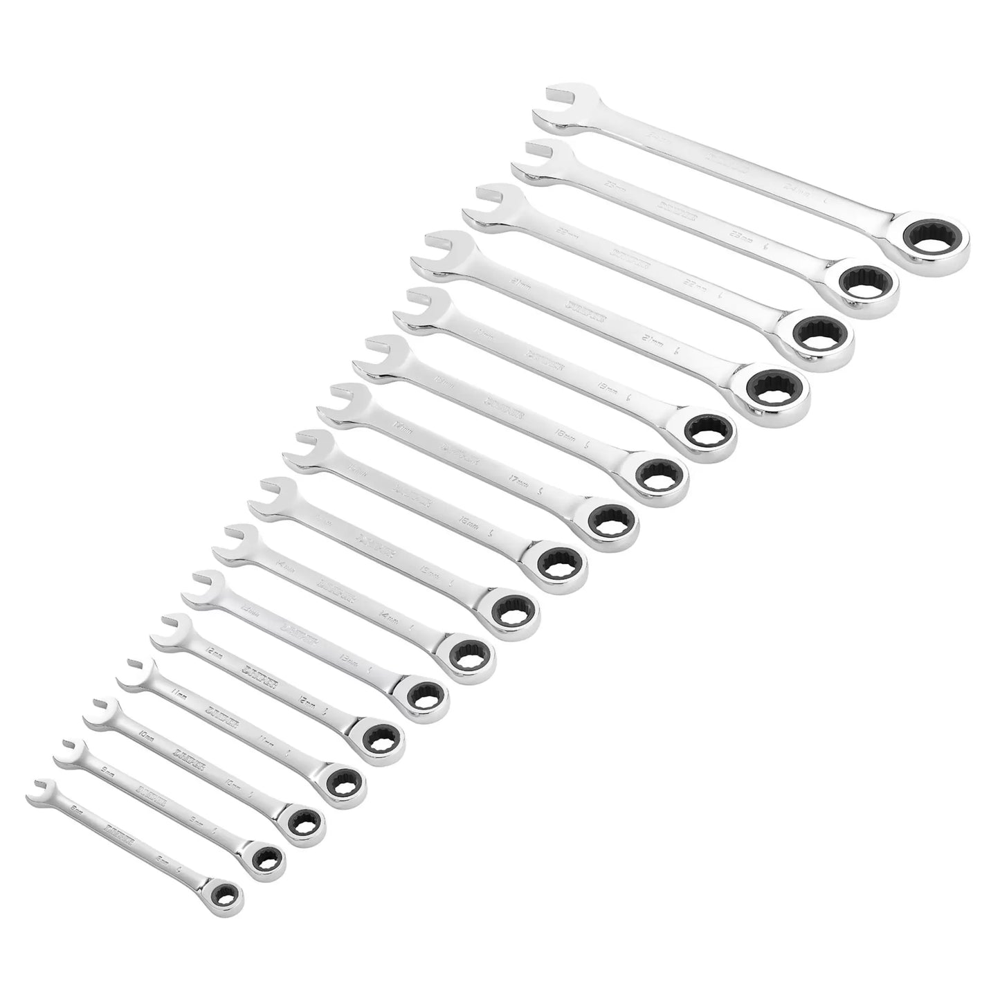 Draper Tools - 27690 - Draper HI-TORQ® Metric Ratchet Combination Spanner Set (16 Piece)