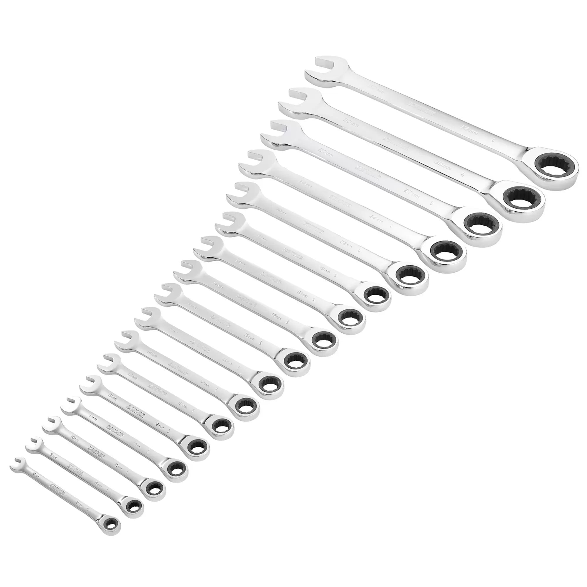 Draper Tools - 27691 - Draper HI-TORQ® Metric Ratchet Combination Spanner Set (17 Piece)