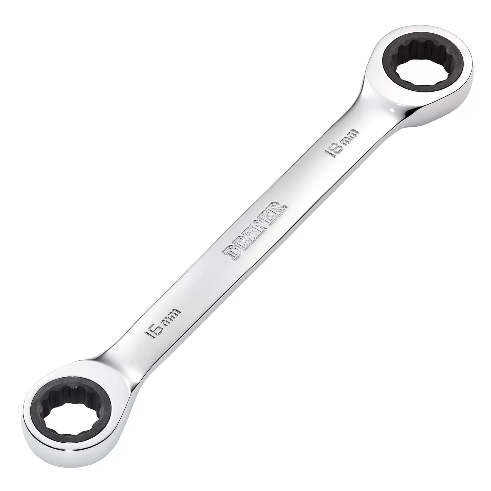 Draper Tools - 27739 - Draper HI-TORQ® Metric Double Ratchet Ring Spanner, 16 x 18mm