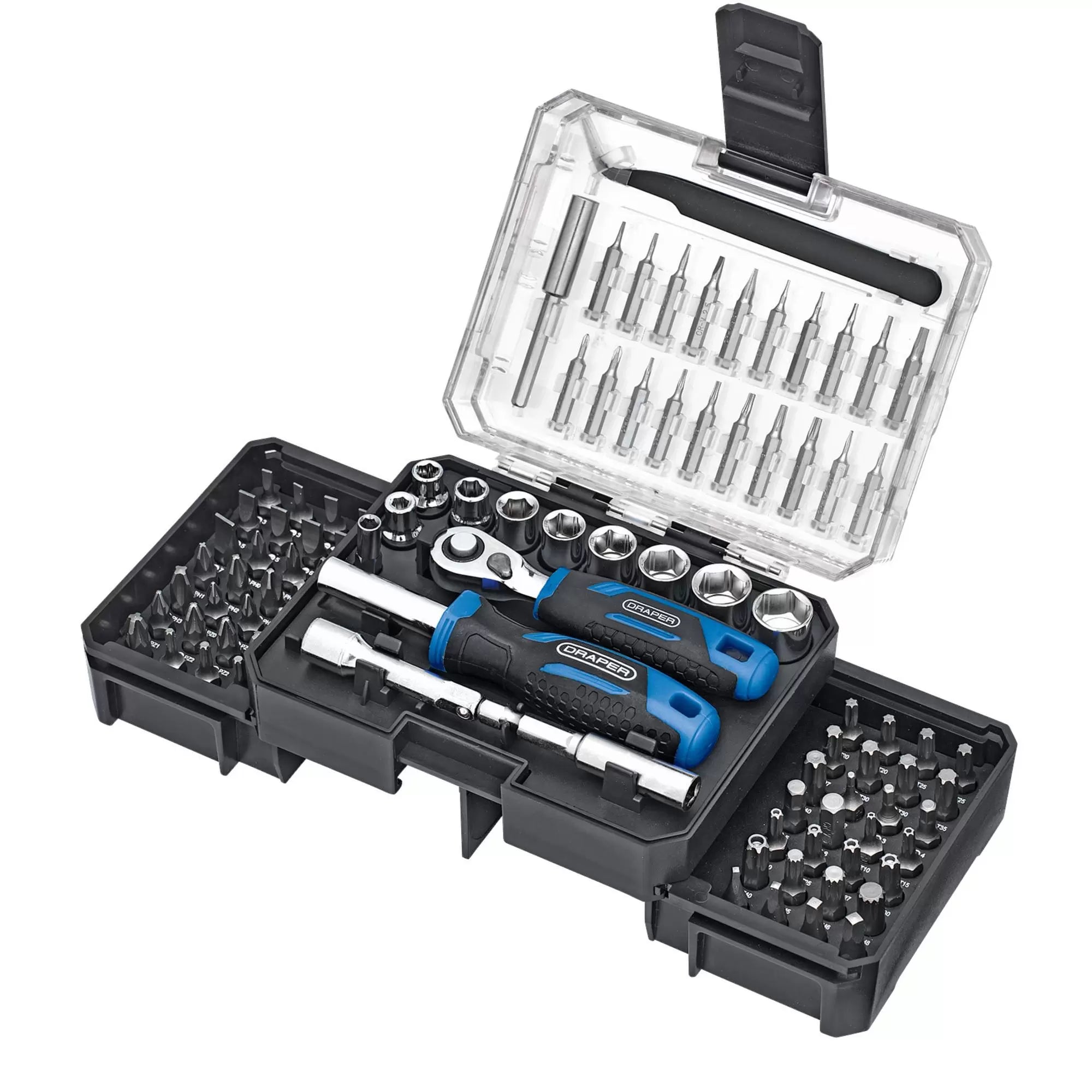 Draper Tools - 27785 - Ratchet and Screwdriver Bit Set (92 Piece)