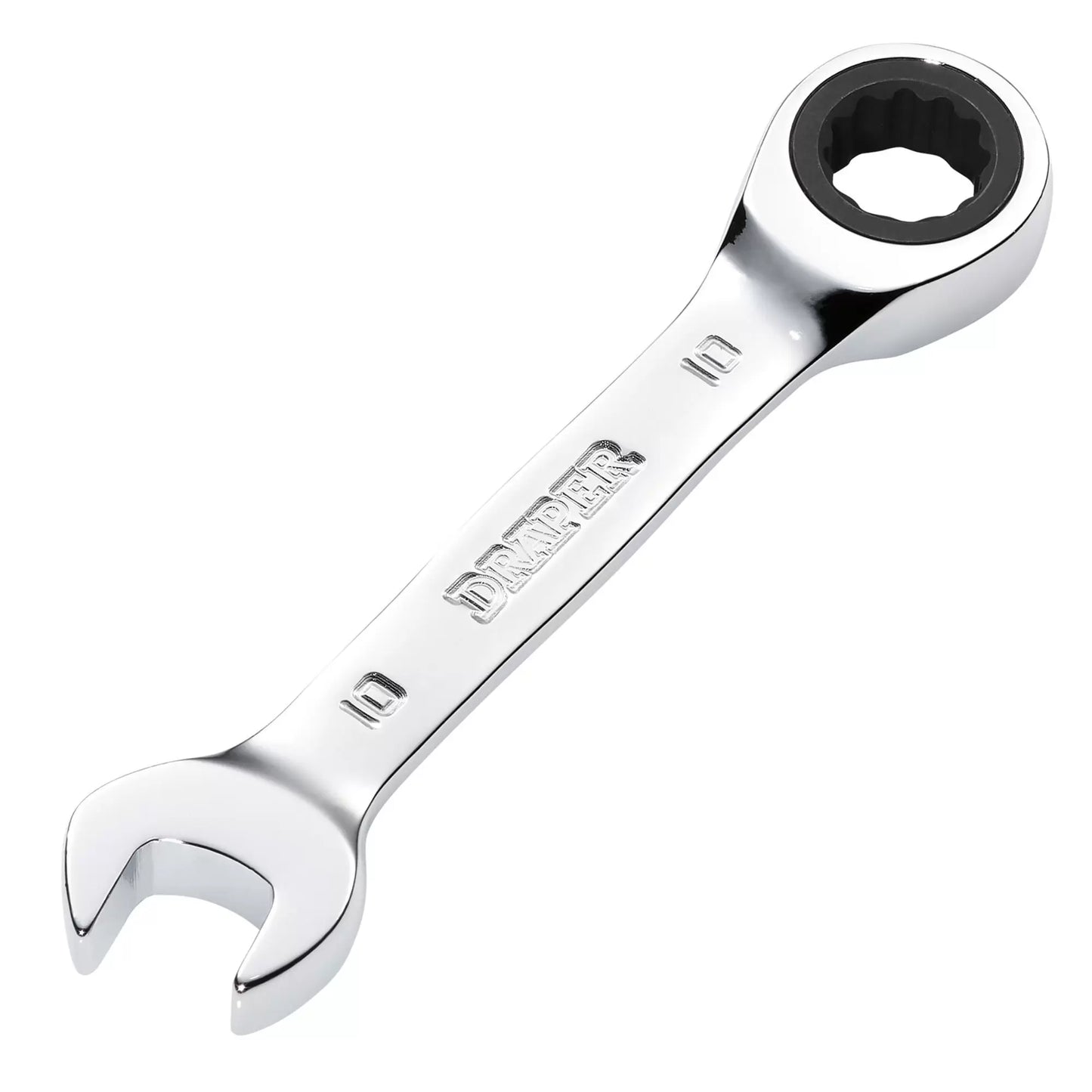 Draper Tools - 27865 - Draper HI-TORQ® Metric Stubby Ratchet Combination Spanner, 10mm