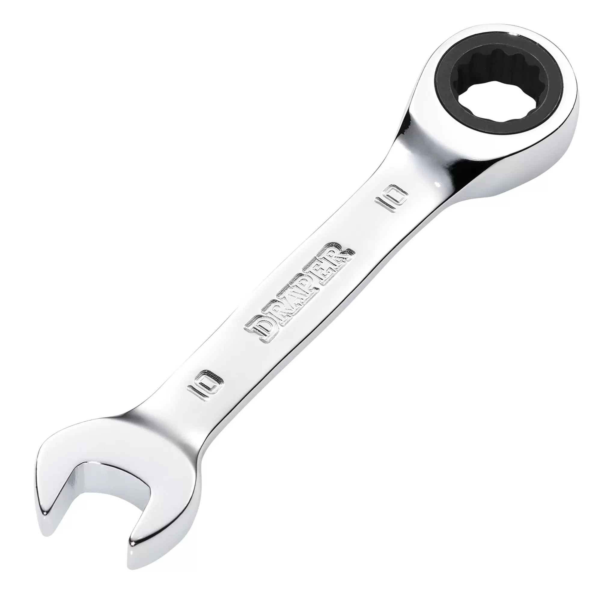 Draper Tools - 27865 - Draper HI-TORQ® Metric Stubby Ratchet Combination Spanner, 10mm