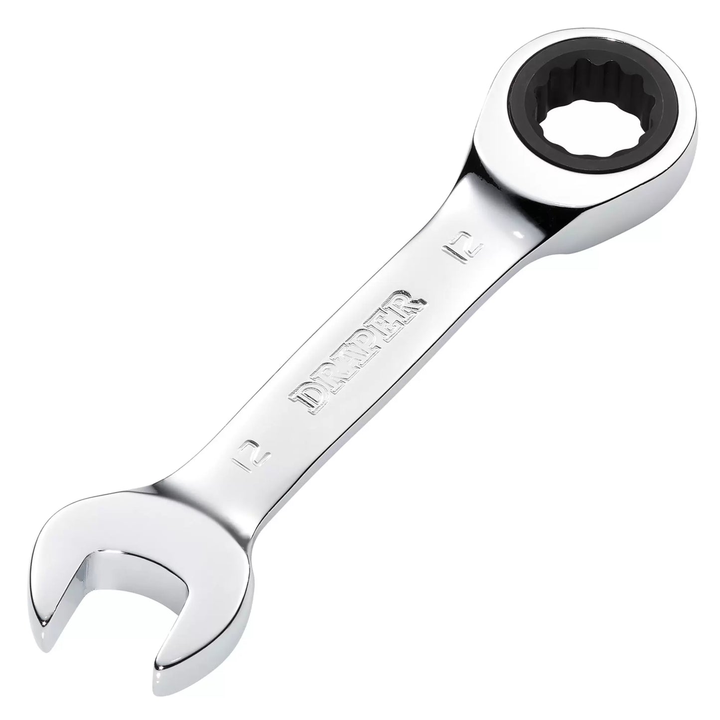 Draper Tools - 27890 - Draper HI-TORQ® Metric Stubby Ratchet Combination Spanner, 12mm