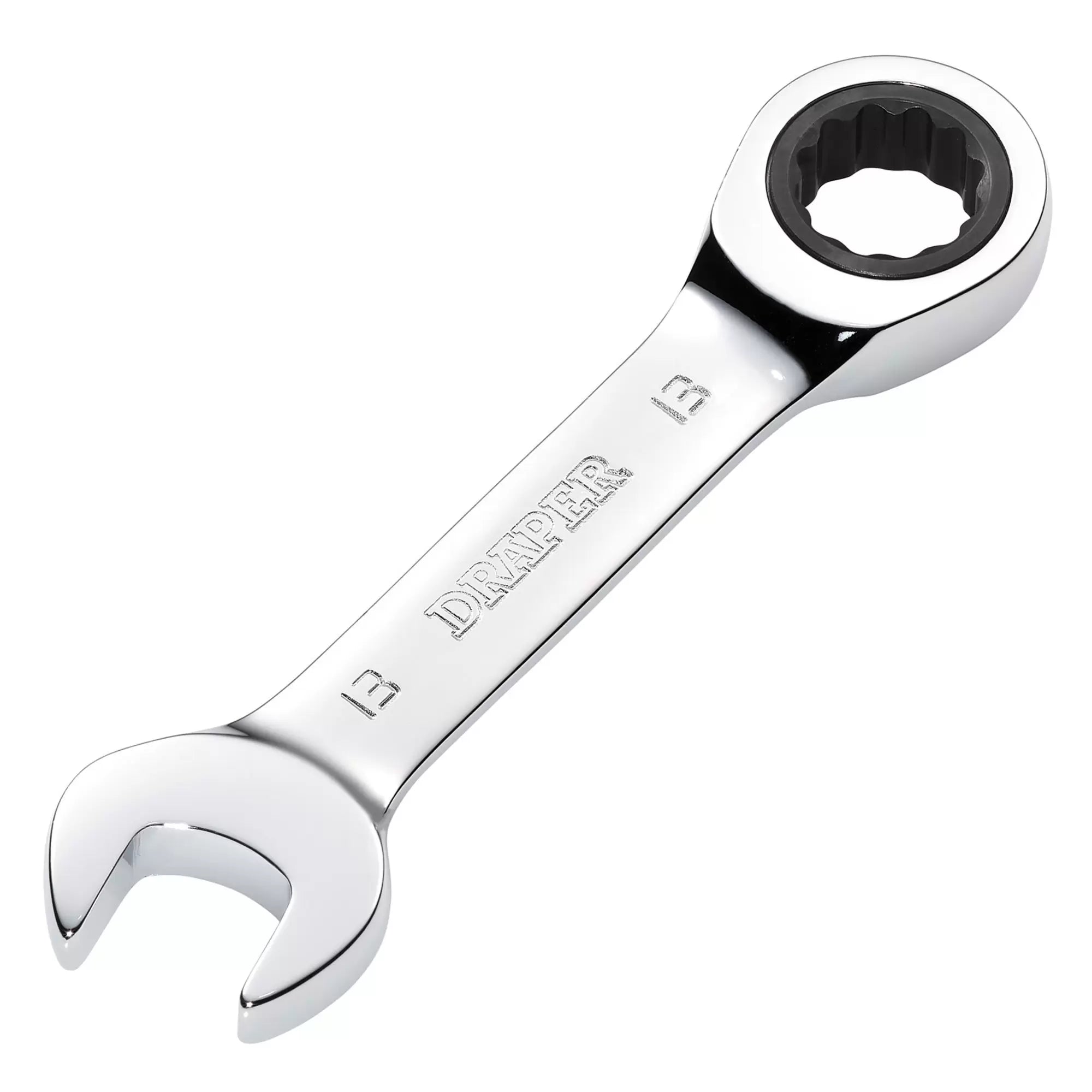 Draper Tools - 27891 - Draper HI-TORQ® Metric Stubby Ratchet Combination Spanner, 13mm
