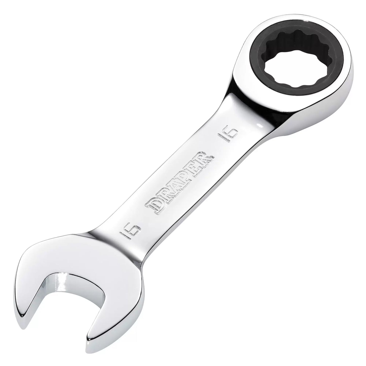 Draper Tools - 27911 - Draper HI-TORQ® Metric Stubby Ratchet Combination Spanner, 16mm
