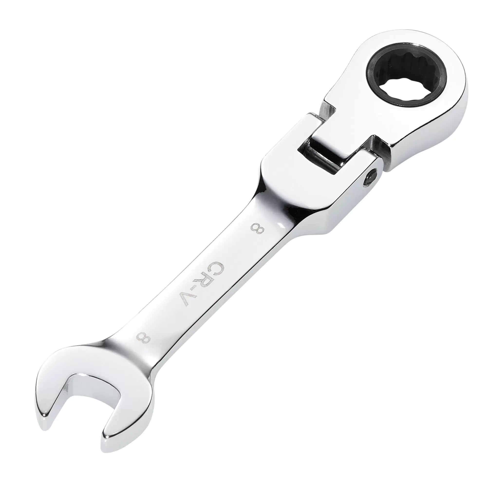 Draper Tools - 27949 - Draper HI-TORQ® Metric Stubby Flexible Head Ratchet Combination Spanner, 8mm
