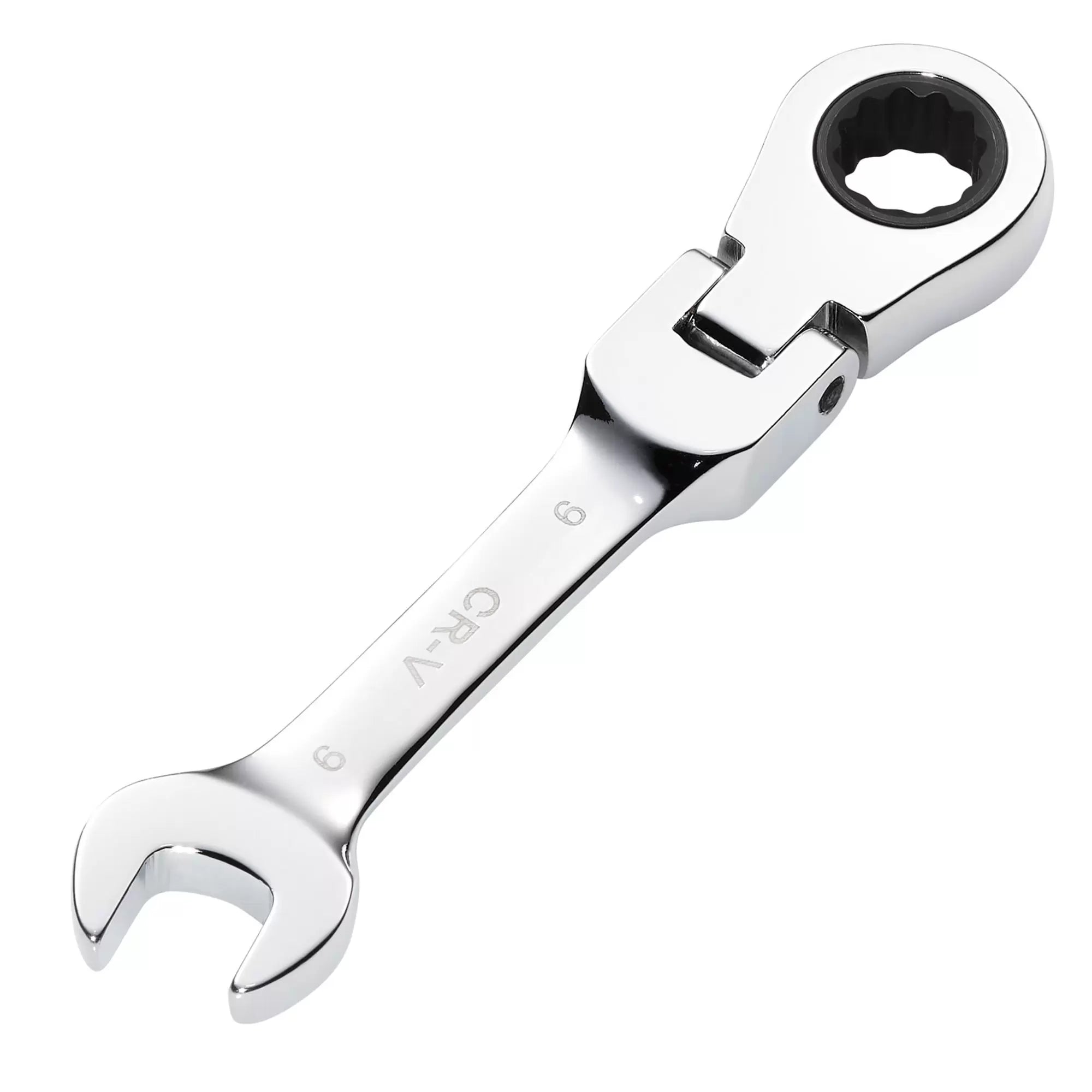 Draper Tools - 27964 - Draper HI-TORQ® Metric Stubby Flexible Head Ratchet Combination Spanner, 9mm