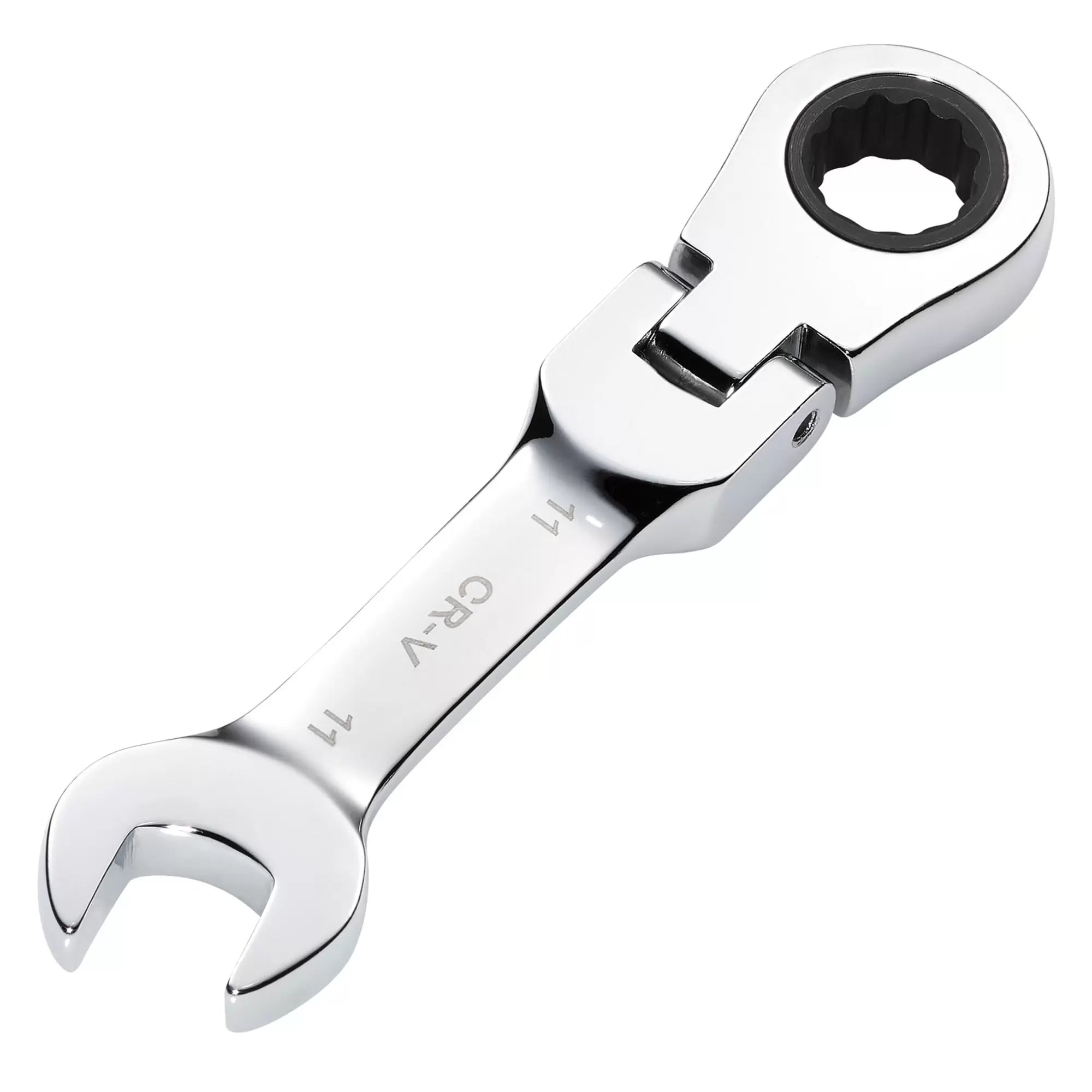 Draper Tools - 27966 - Draper HI-TORQ® Metric Stubby Flexible Head Ratchet Combination Spanner, 11mm