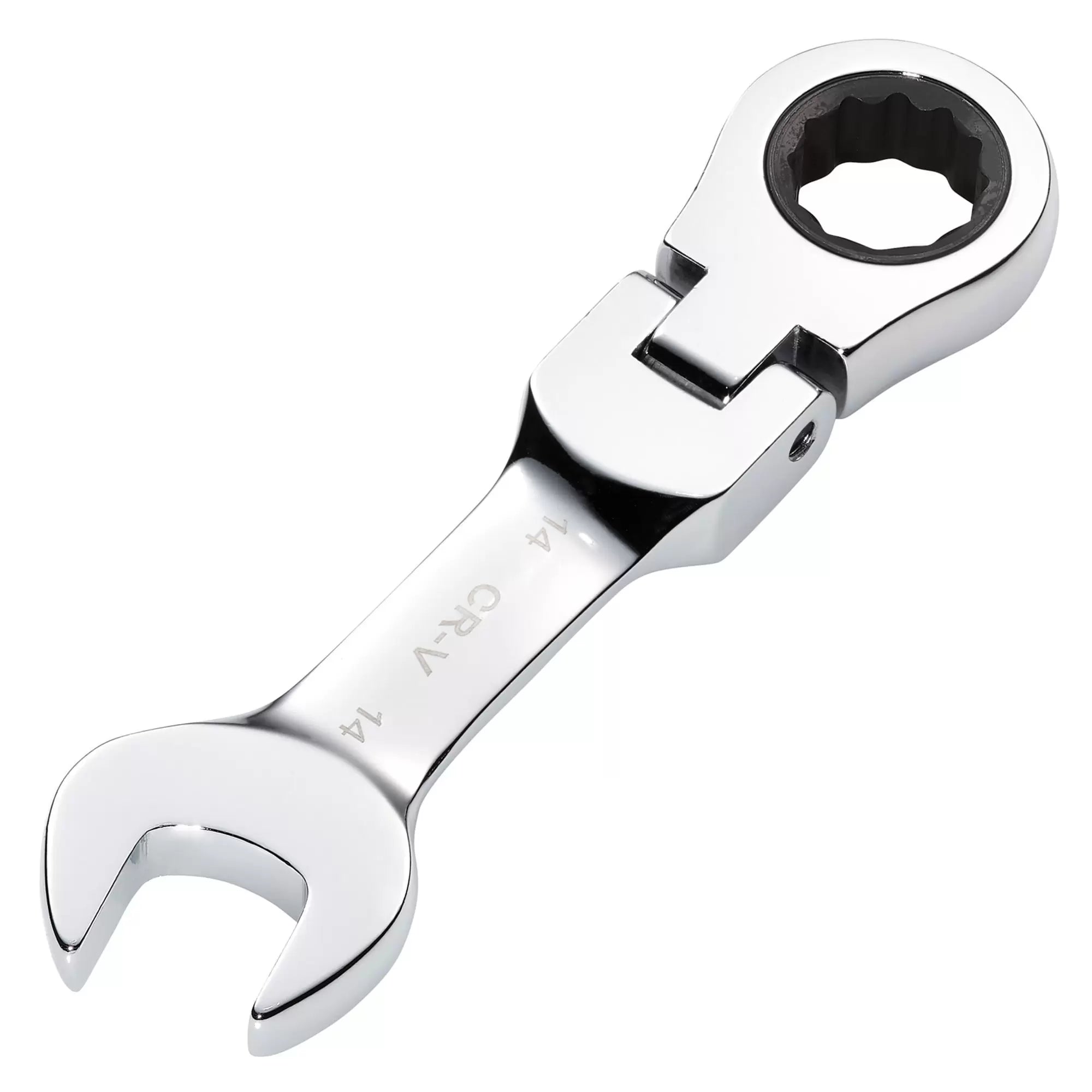 Draper Tools - 27970 - Draper HI-TORQ® Metric Stubby Flexible Head Ratchet Combination Spanner, 14mm