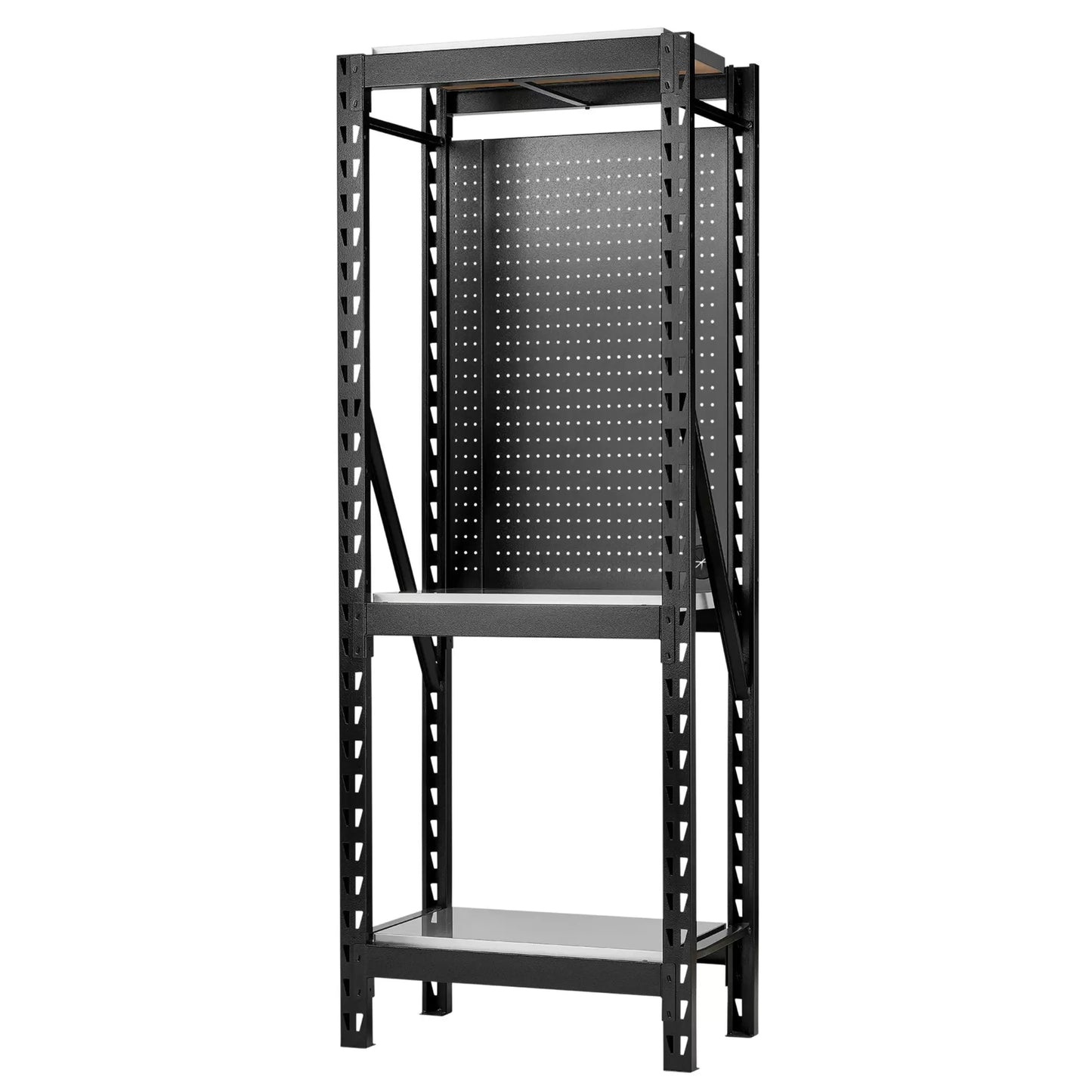 Draper Tools - 27971 - BUNKER 17 Piece Modular 3 Tier Racking with Stainless Steel Shelving and Pegboards, 750mm