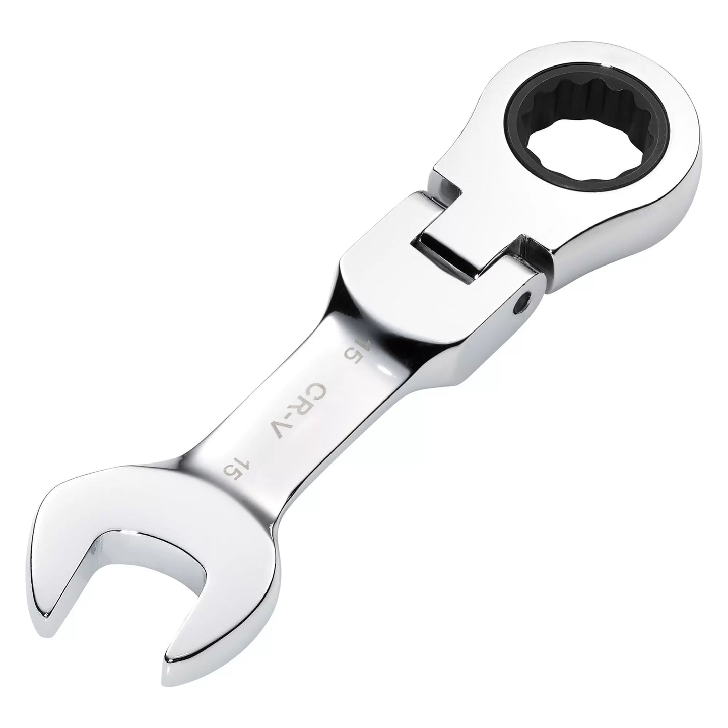 Draper Tools - 27973 - Draper HI-TORQ® Metric Stubby Flexible Head Ratchet Combination Spanner, 15mm