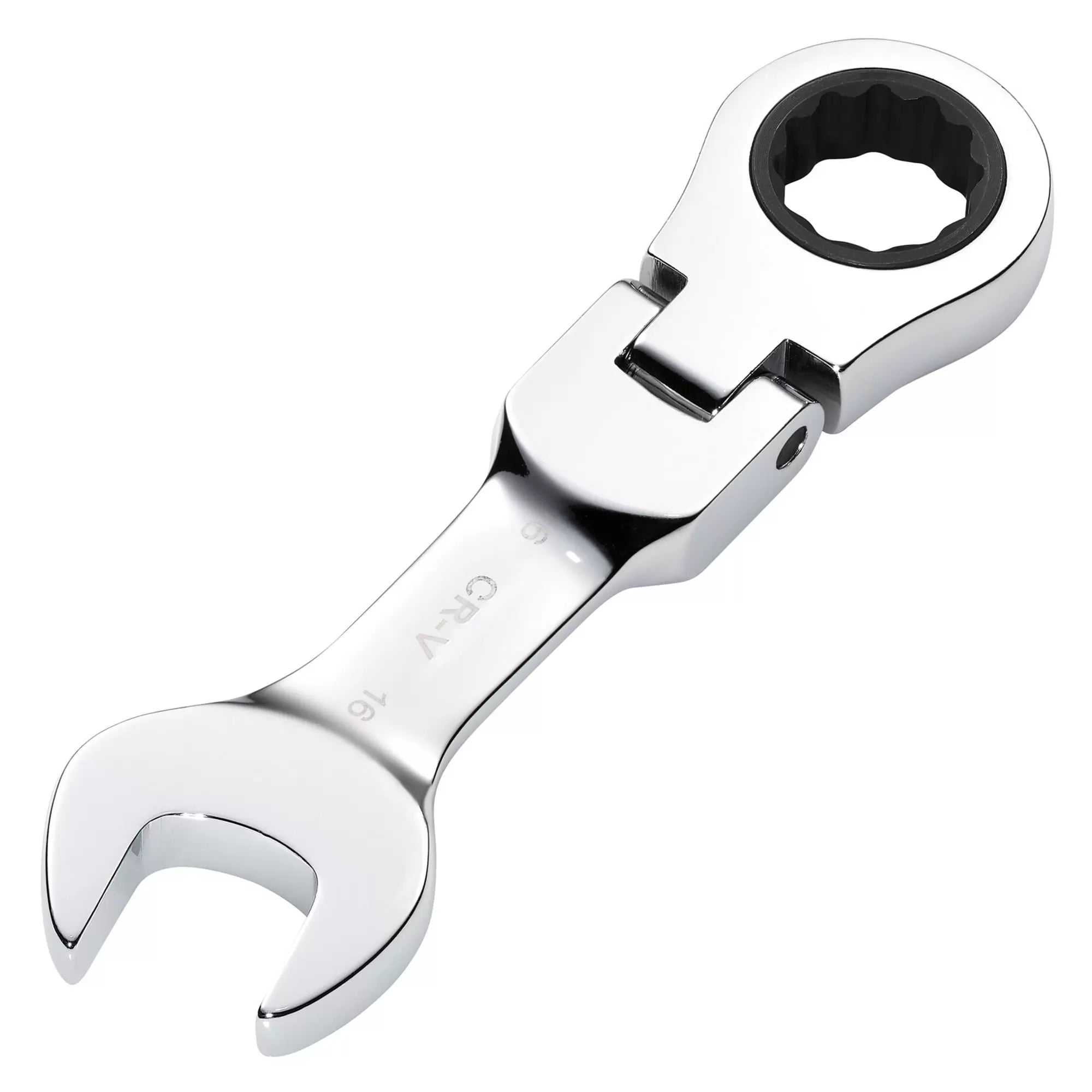 Draper Tools - 27974 - Draper HI-TORQ® Metric Stubby Flexible Head Ratchet Combination Spanner, 16mm