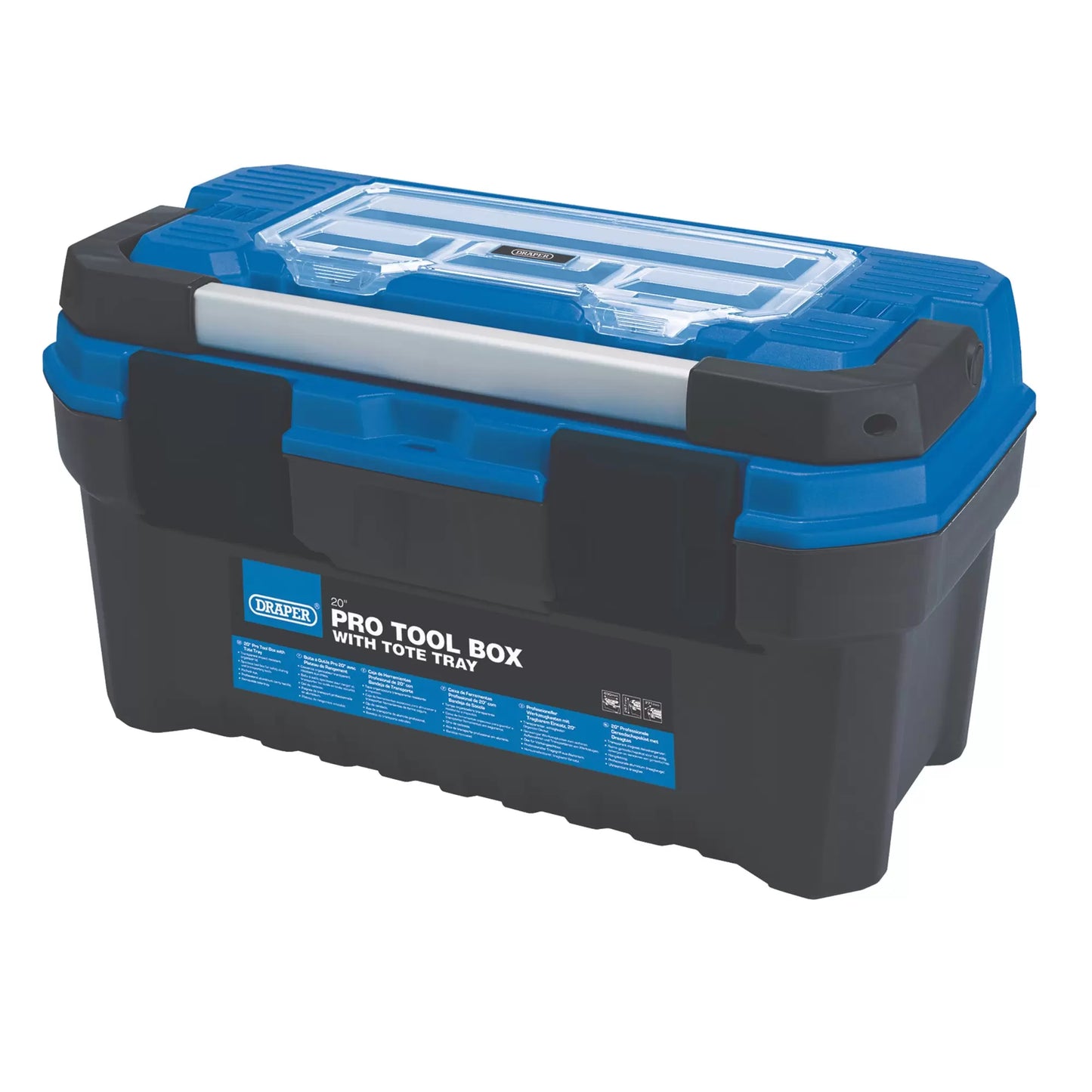 Draper Tools - 28050 - Pro Toolbox with Tote Tray, 20", Blue