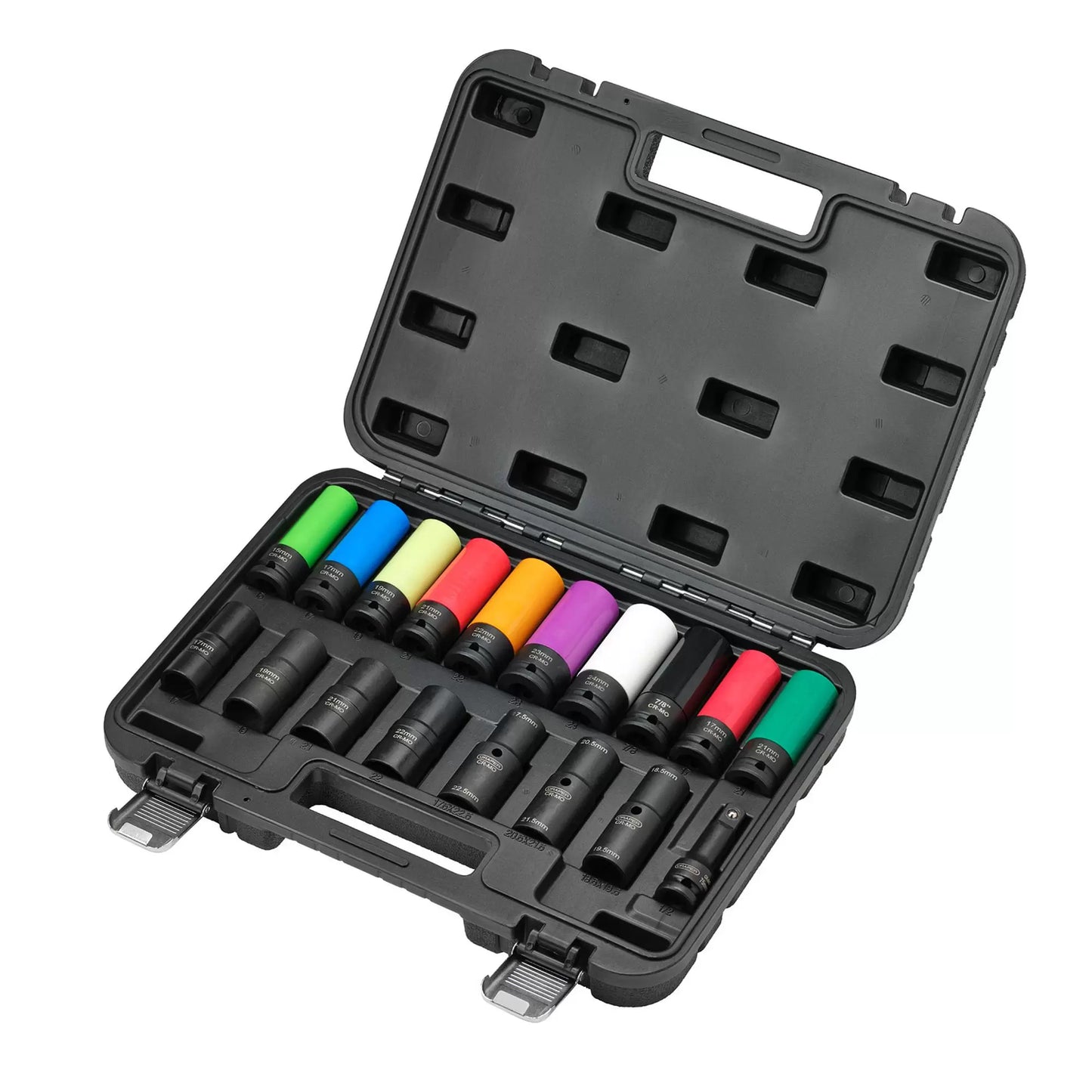 Draper Tools - 28198 - Wheel Nut Socket Set, 1/2" Sq. Dr. (18 Piece)