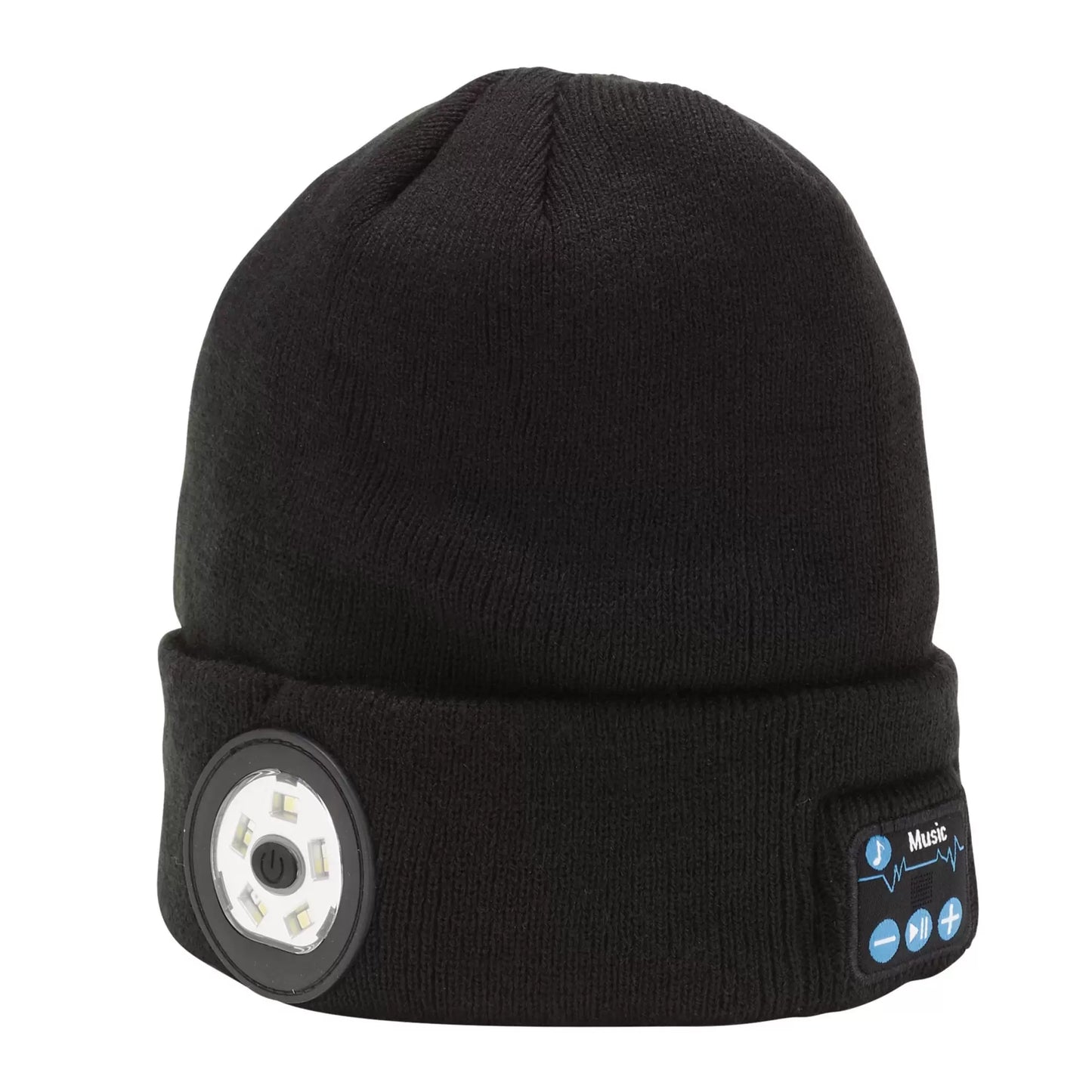 Draper Tools - 28346 - Smart Wireless Rechargeable Beanie with LED Head Torch and USB Charging Cable, Black, One Size
