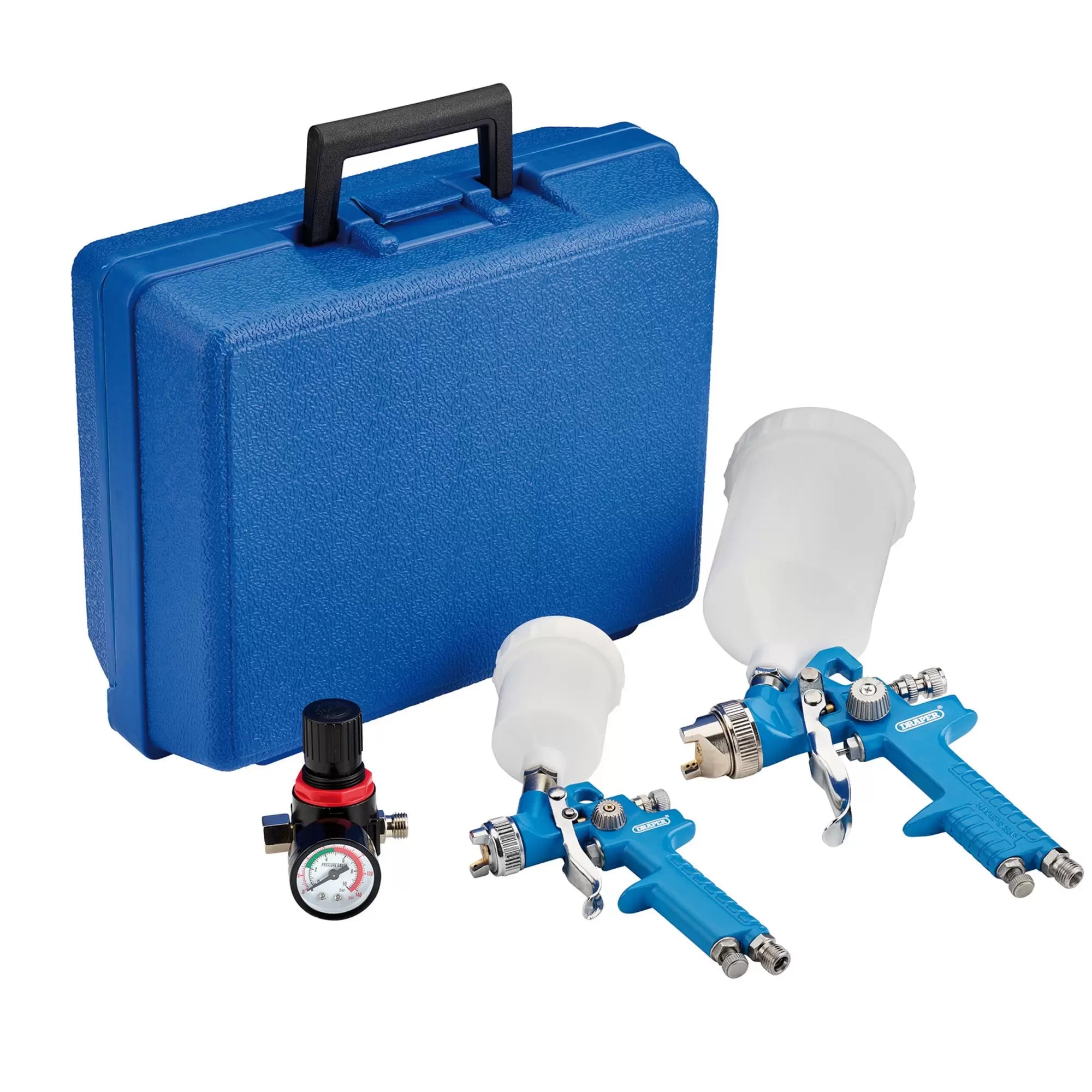 Draper Tools - 28374 - HVLP Air Paint Spray Gun Kit (7 Piece)