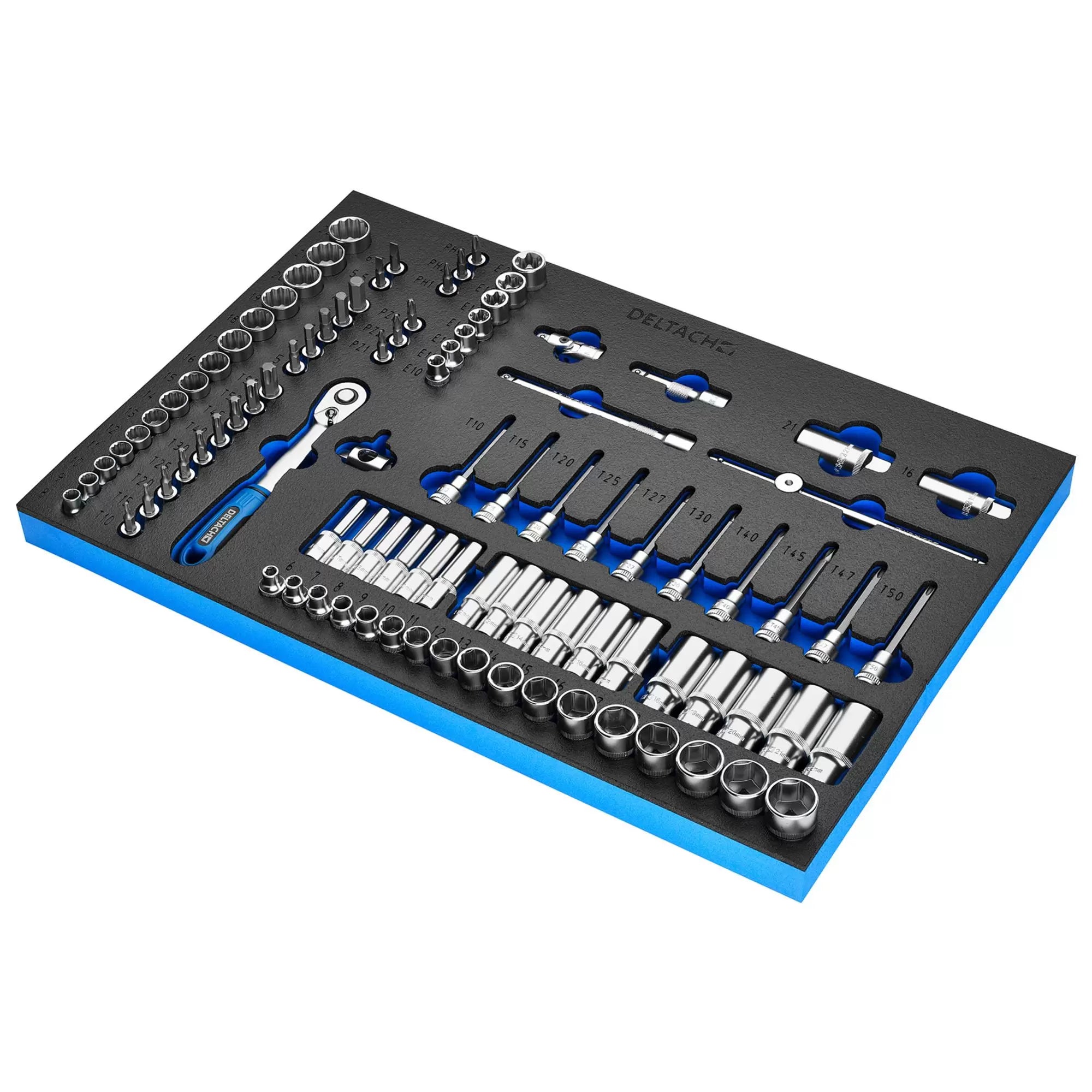 Draper Tools - 29445 - Socket Set, 3/8" Sq. Dr. in EVA Foam Inlay