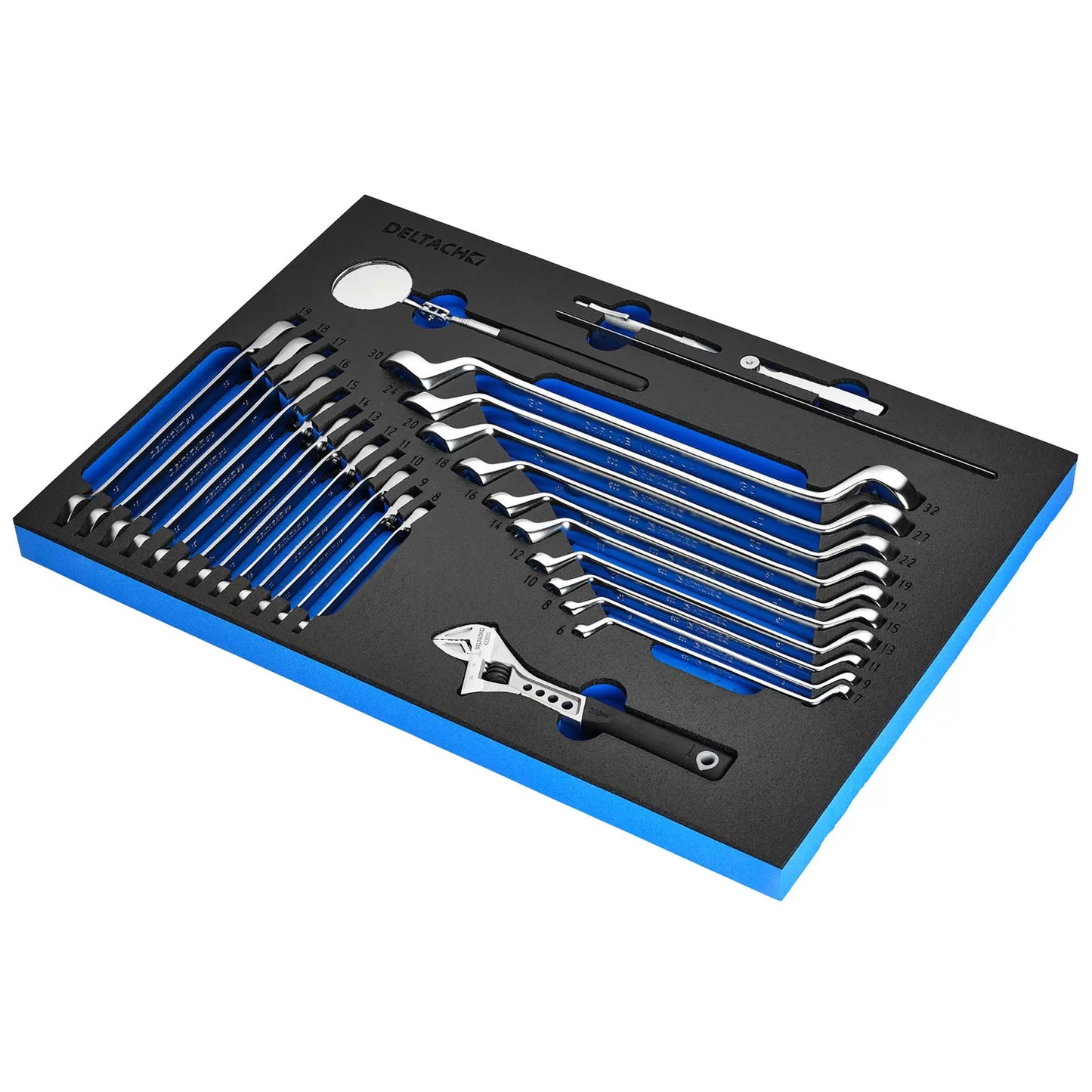 Draper Tools - 29712 - Ring Spanner and Open End Ratchet Set in EVA Foam Inlay (27 Piece)