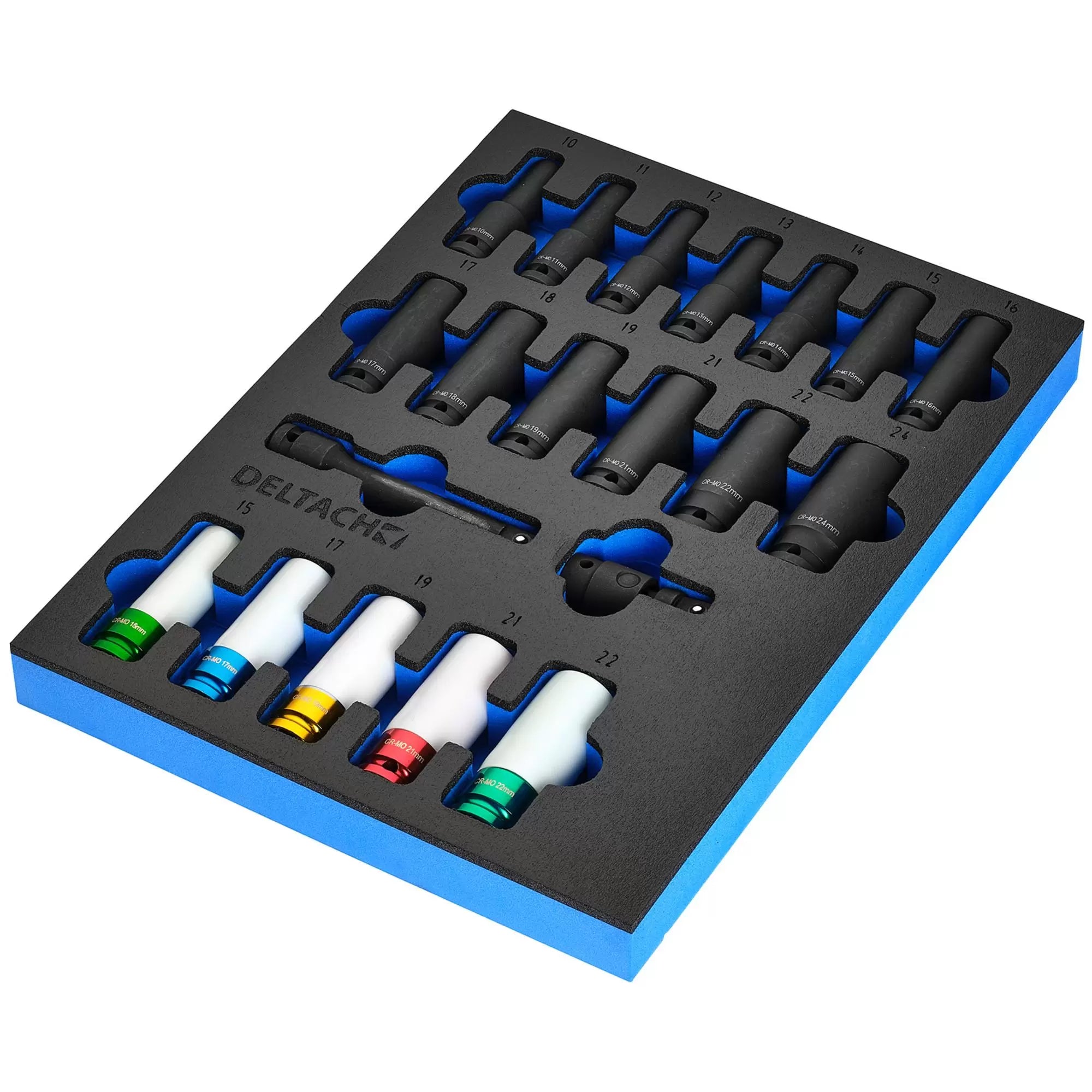 Draper Tools - 29717 - Impact Socket Set in EVA Foam Inlay, 1/2" (20 Piece)