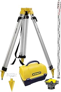 Tripod 1,60M Measuring Rod 5M Hard Carry Case, Yellow/Black, 1-77-160