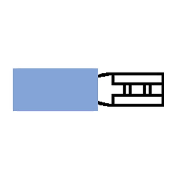 Durite 2-001-60 - Terminal Heatshrink Blue 6.3mm Female Spade Pk100