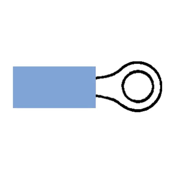 Durite 2-001-66 - Terminal Heatshrink Blue 4.3mm Ring Pk100