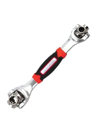 Generic - Multifunctional Wrench Tool (Silver/Black/Red)