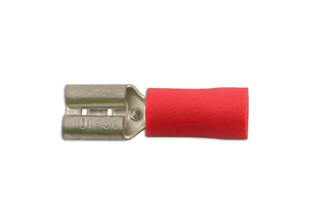 Connect - 30132 - Red Female Push-On 6.3mm 100pc