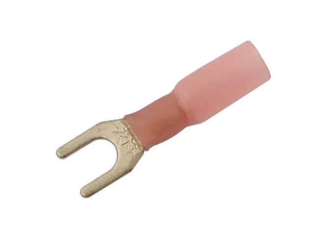 Connect - 30163 - Red Heat Shrink Fork 4.0mm 25pc