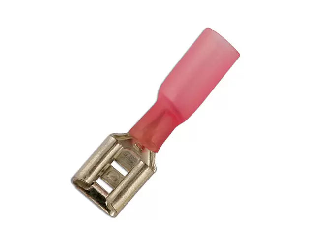 Connect - 30165 - Red Heat Shrink Female Push-on Terminal 6.3mm 25pc
