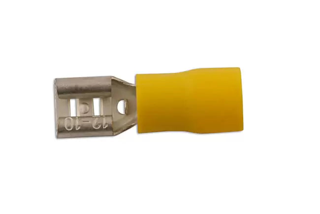 Connect - 30211 - Yellow Female Push-On Terminal 9.5mm 100pc